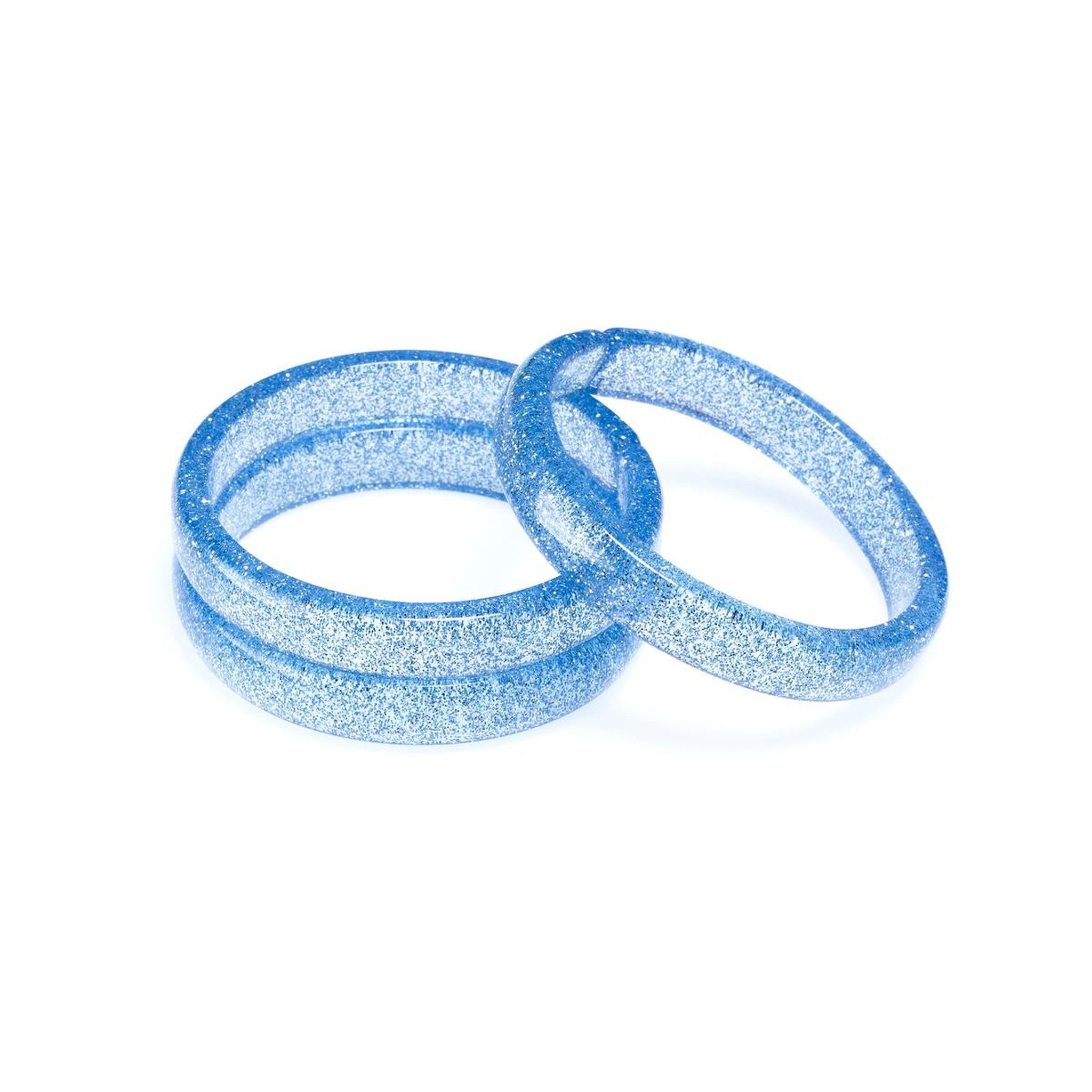 Glitter Light Blue Bangles