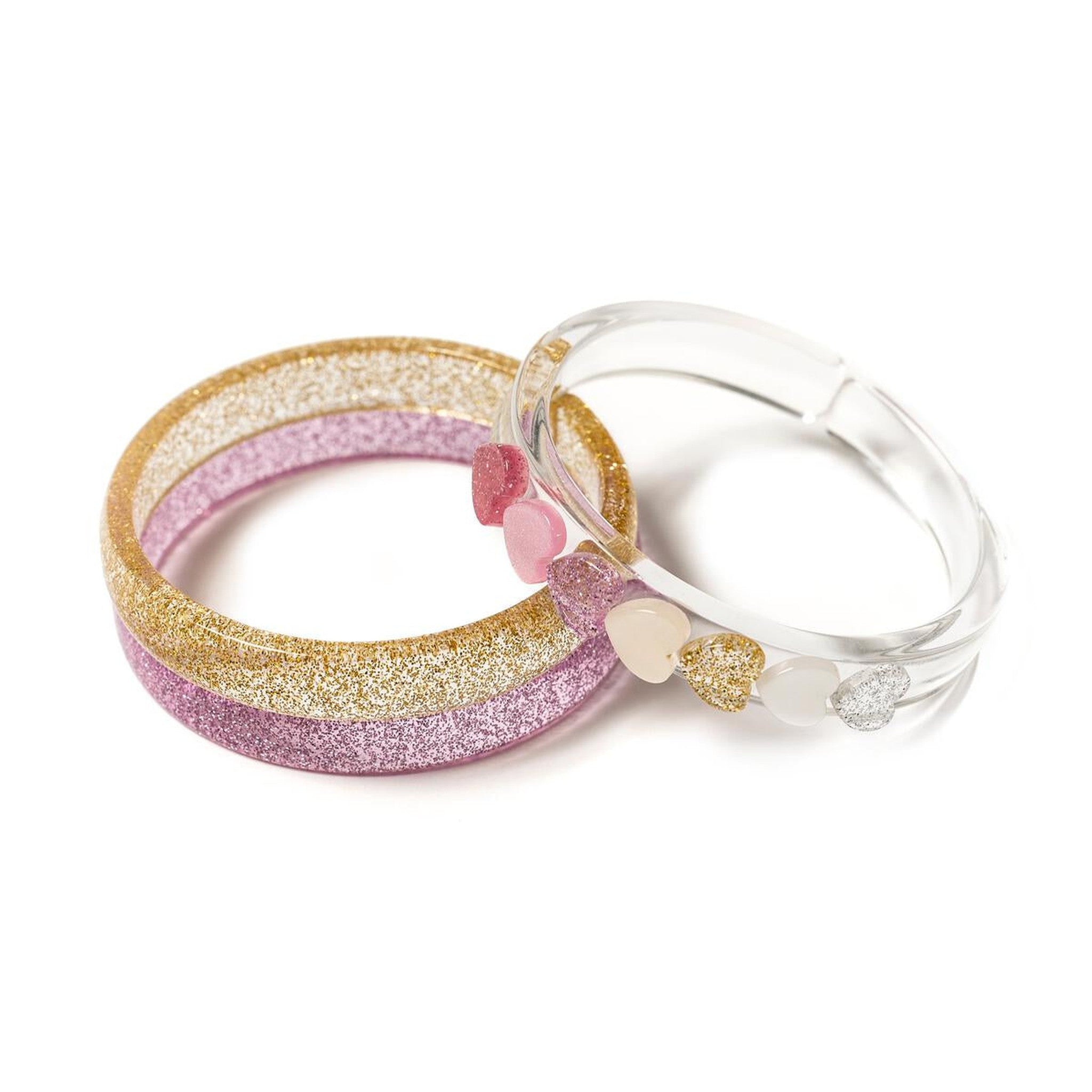 Centipede Heart Pearl Shades Bangle Set