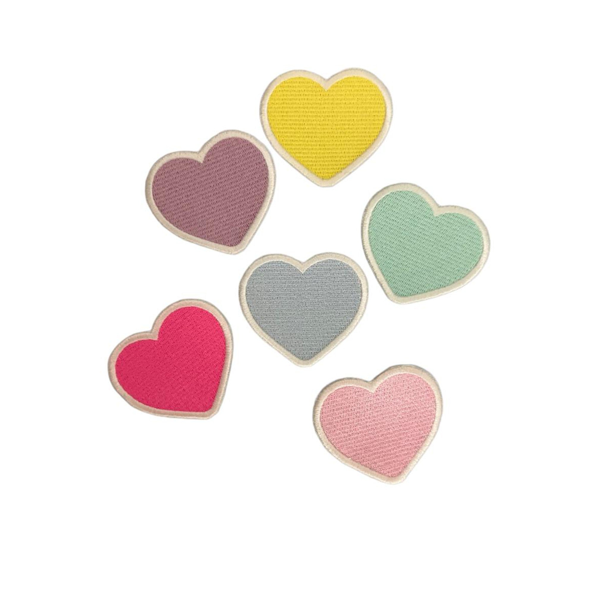 Solid Embroidered Heart Patch