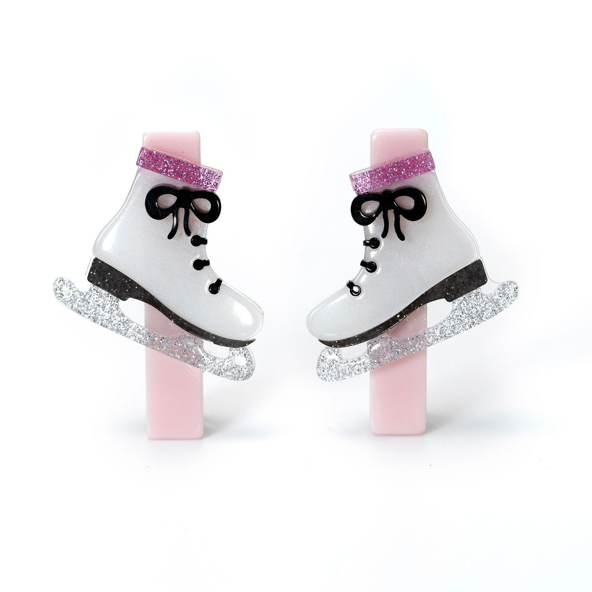 Skates Glitter Hair Clips