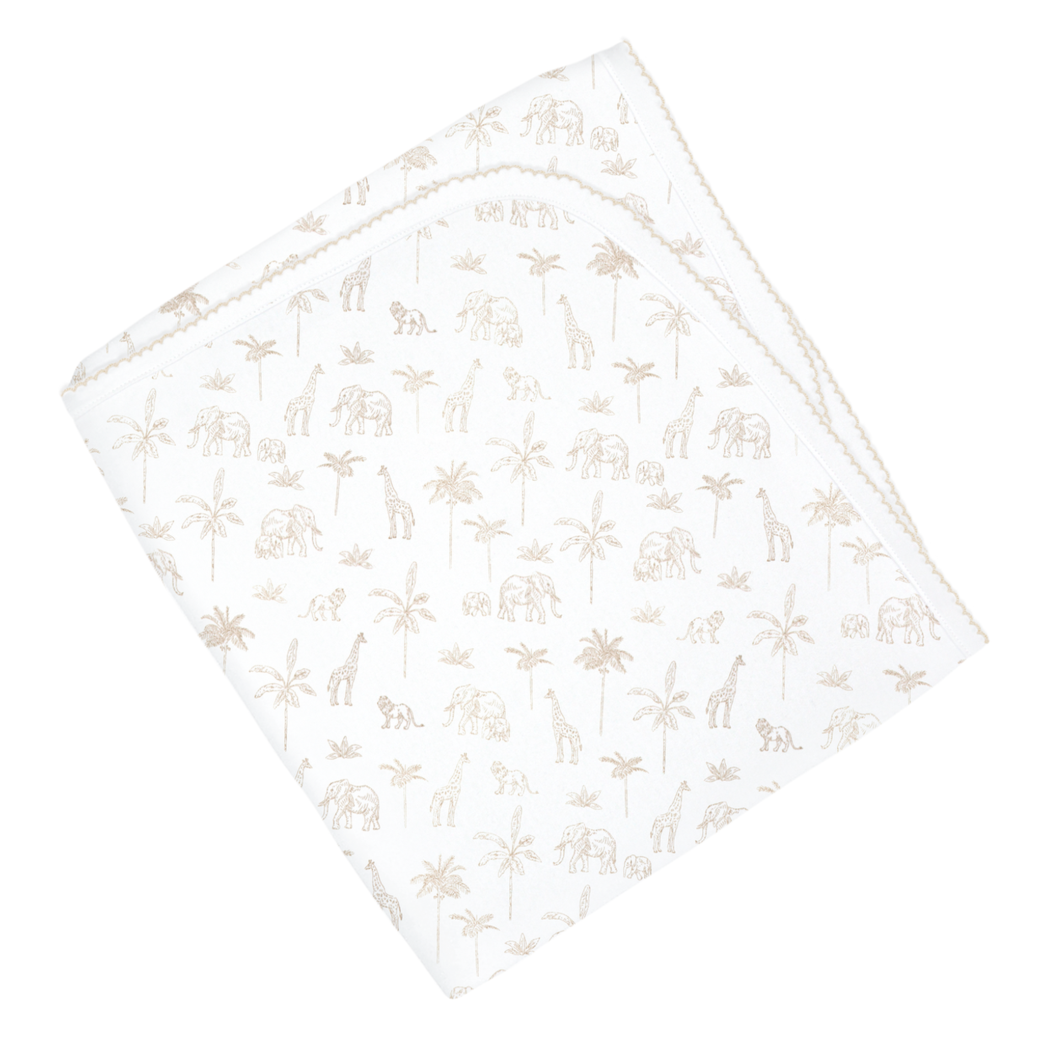 Safari Toile De Jouy Print Pima Blanket