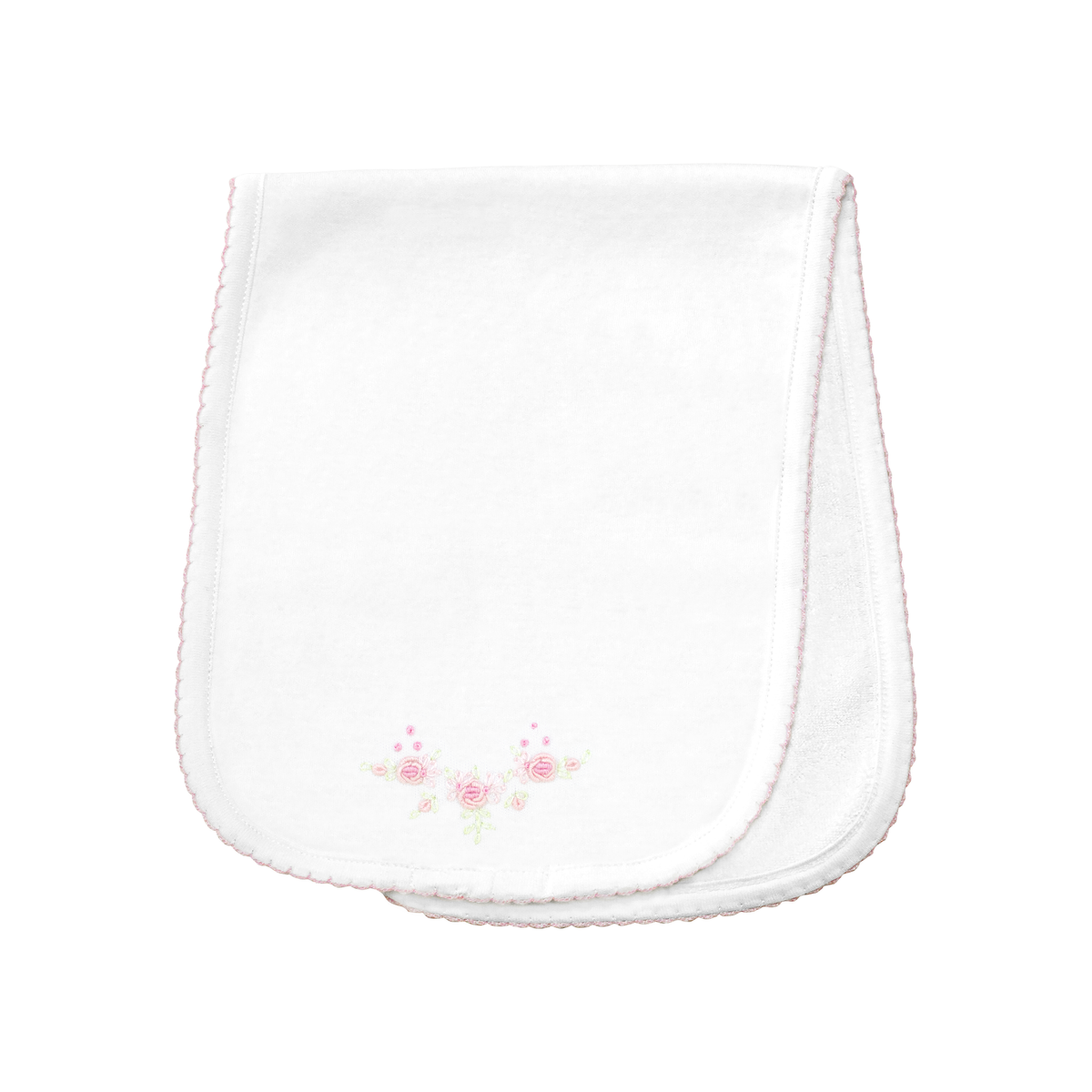 Pink Roses Garden Burp & Bib