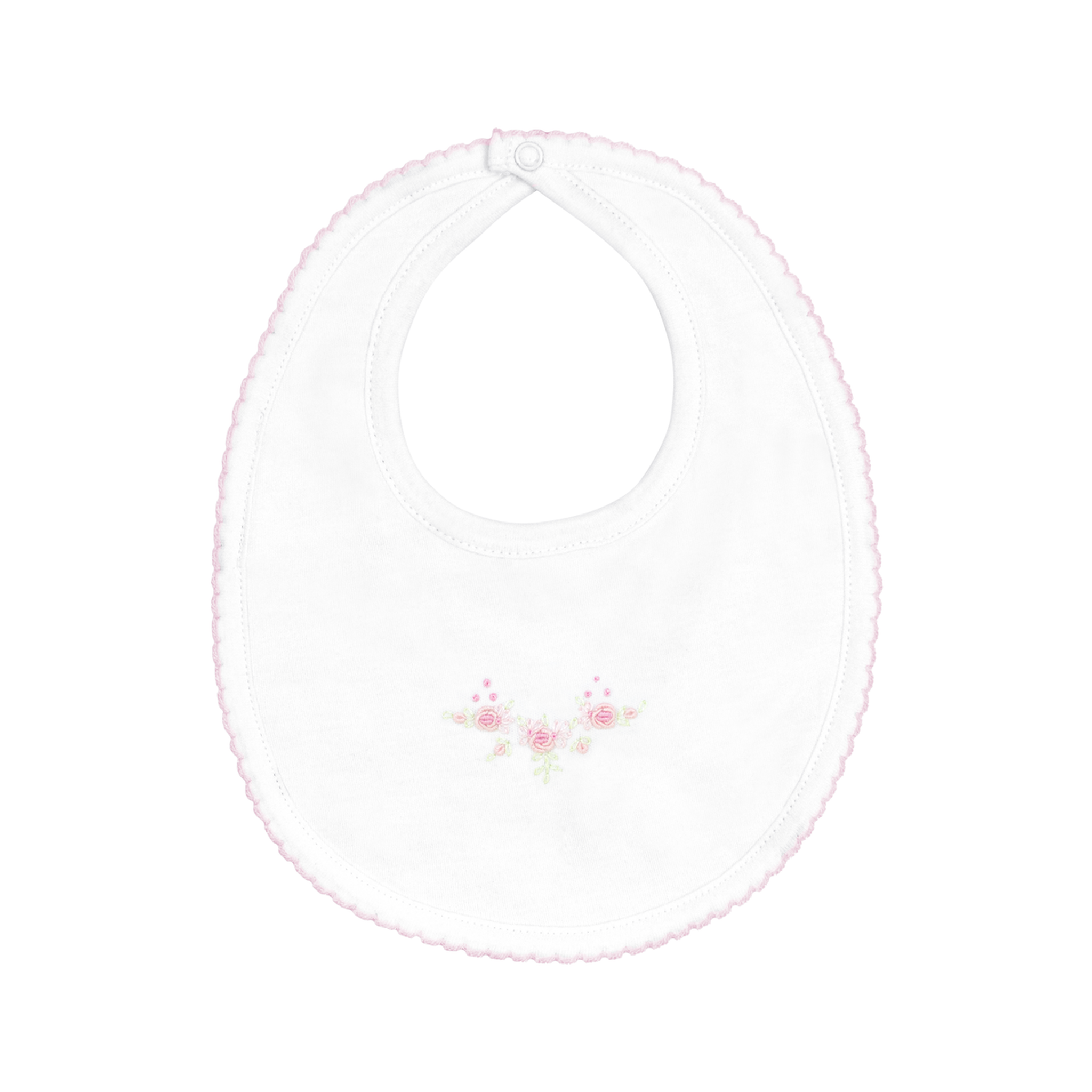 Pink Roses Garden Burp & Bib