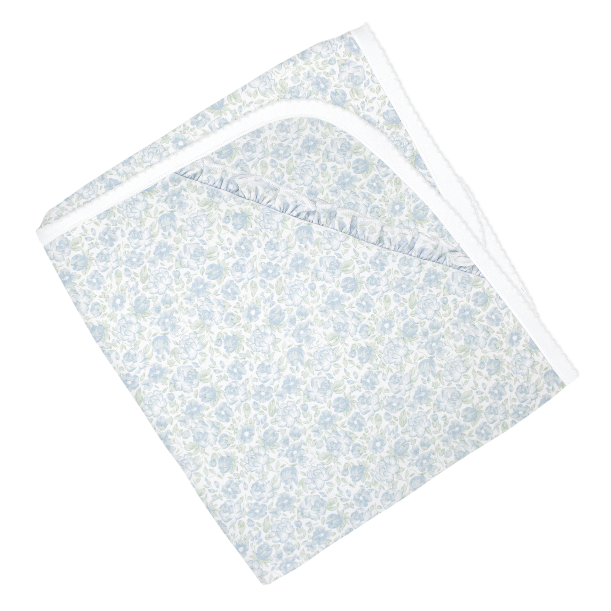 Elegant Blue Print Pima Blanket