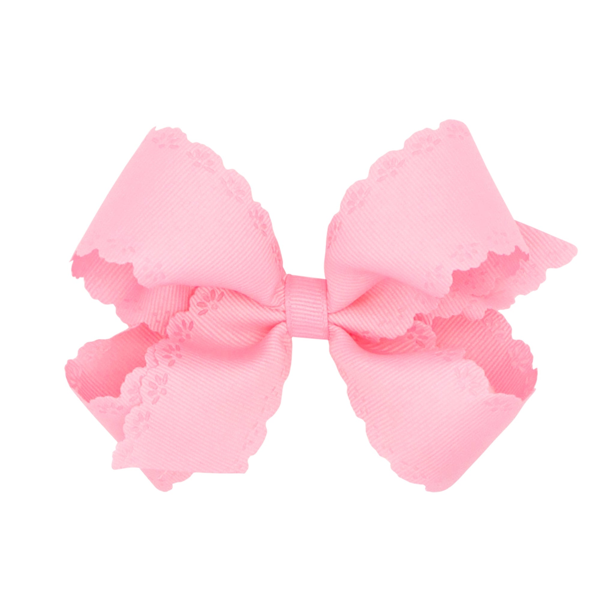 Medium Eyelet Embossed Grosgrain Bow