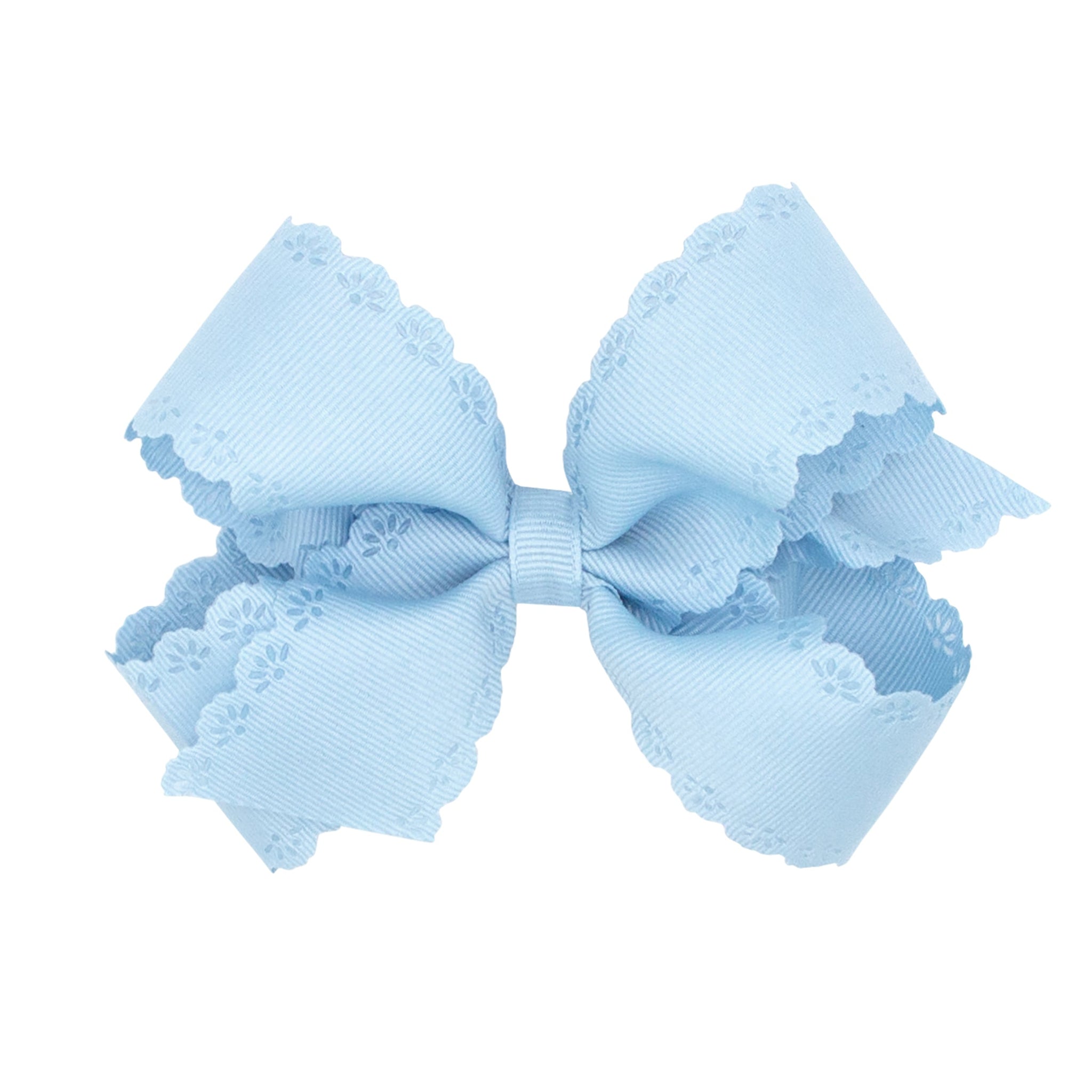 Medium Eyelet Embossed Grosgrain Bow