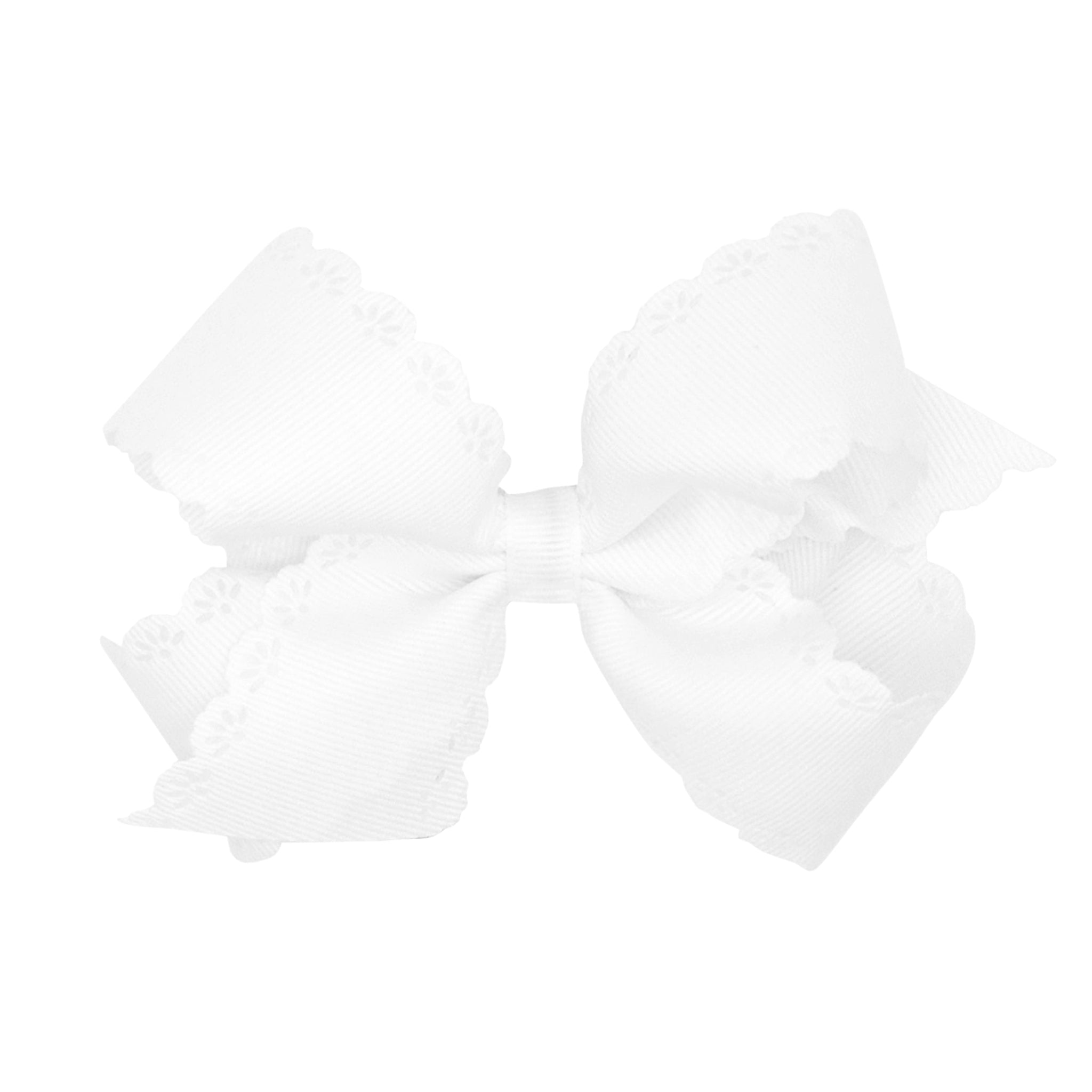 Medium Eyelet Embossed Grosgrain Bow