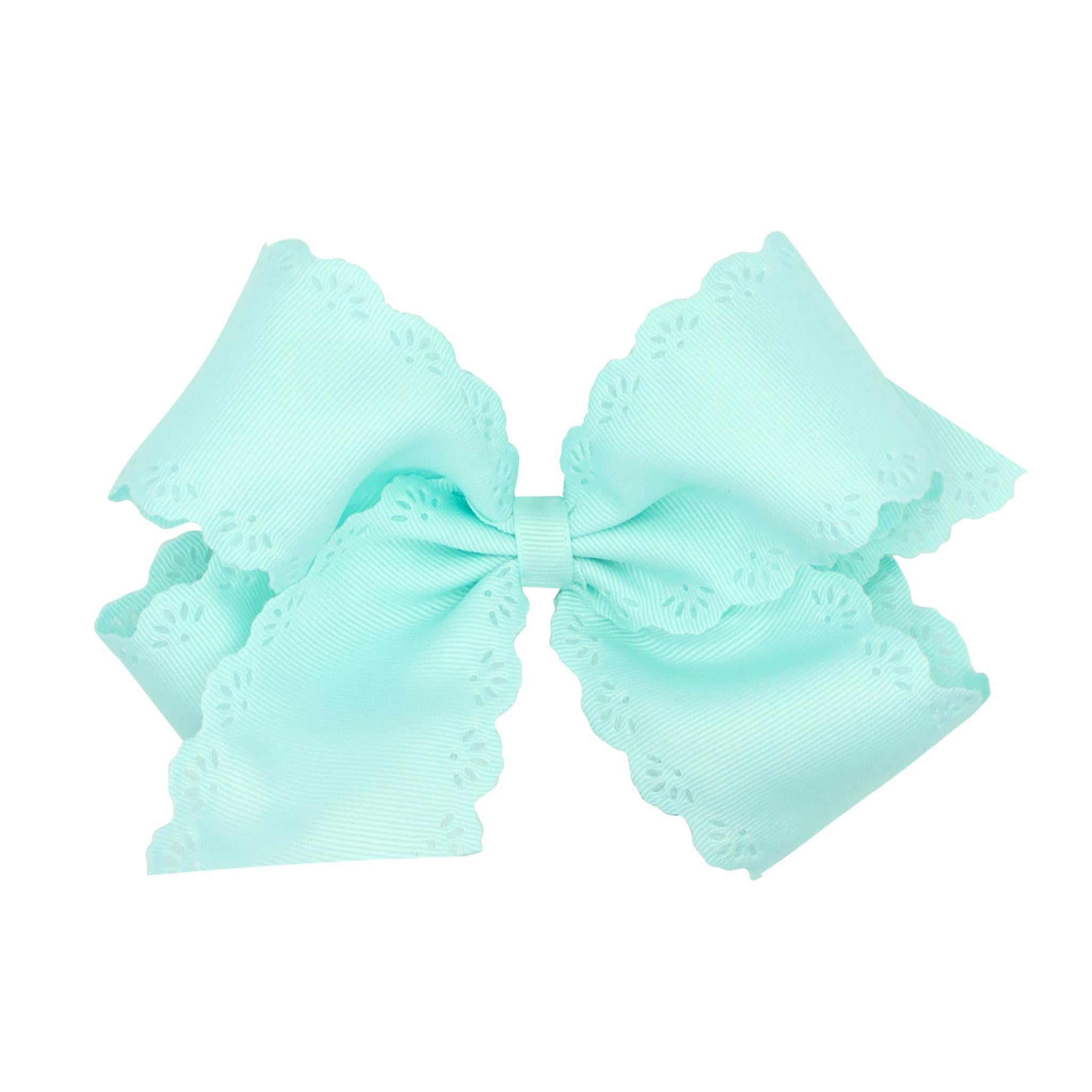 Medium Eyelet Embossed Grosgrain Bow