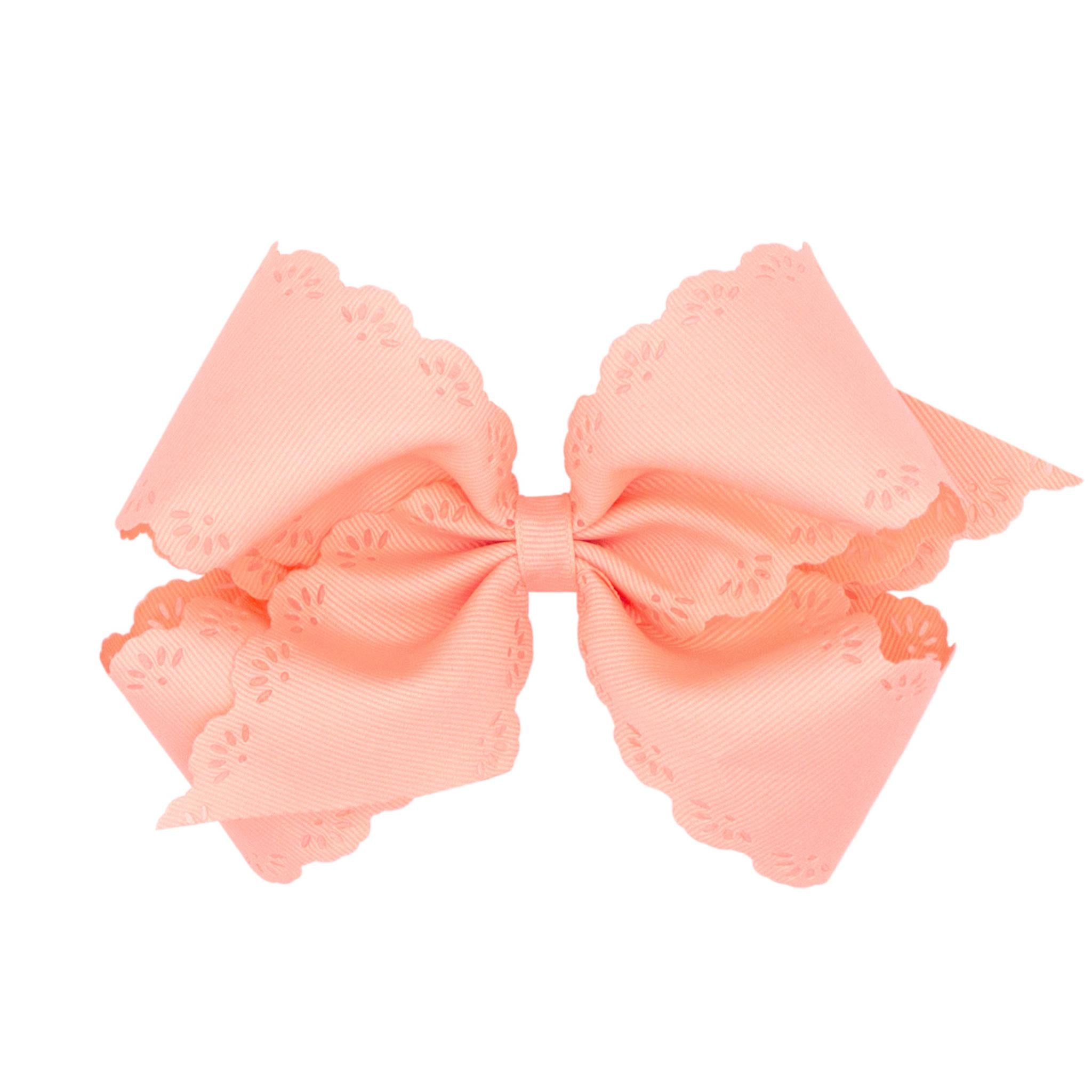 Medium Eyelet Embossed Grosgrain Bow