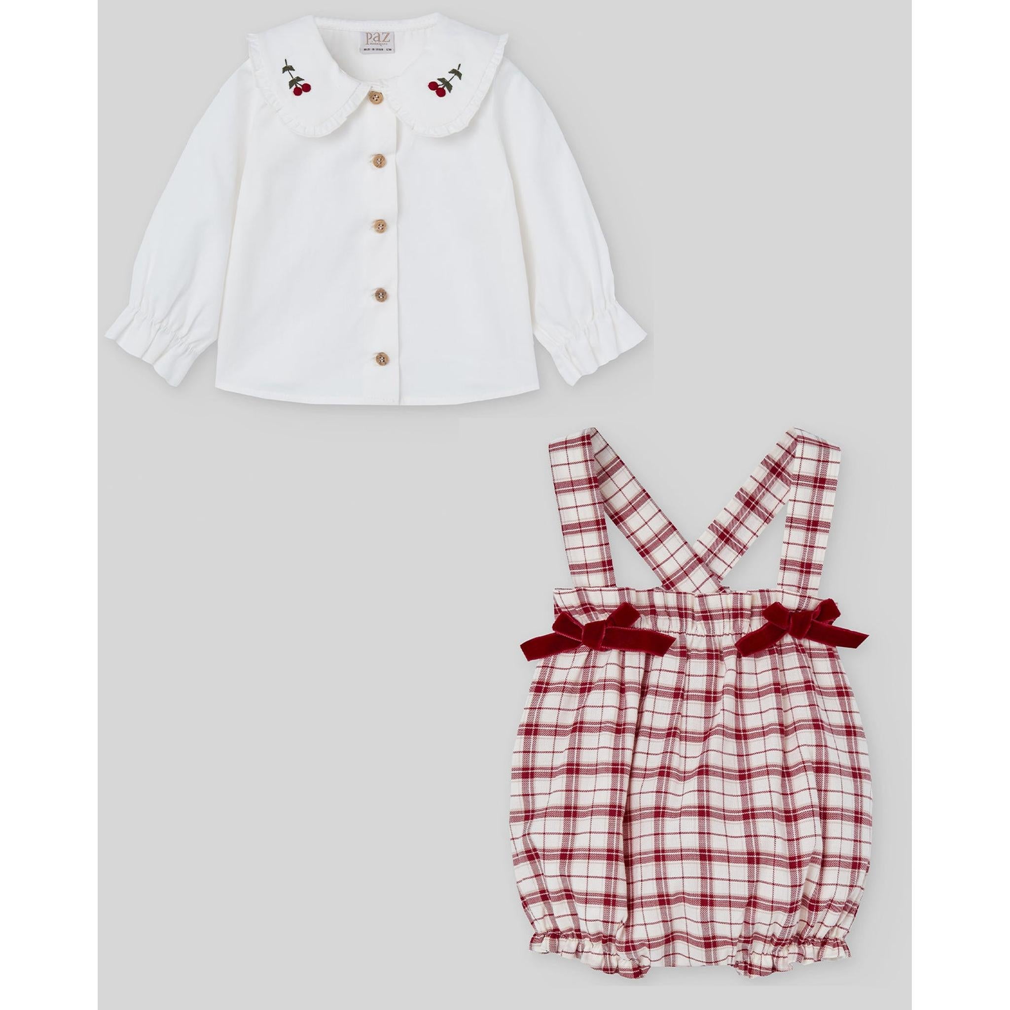 Acebo Embroidered Dungaree Set