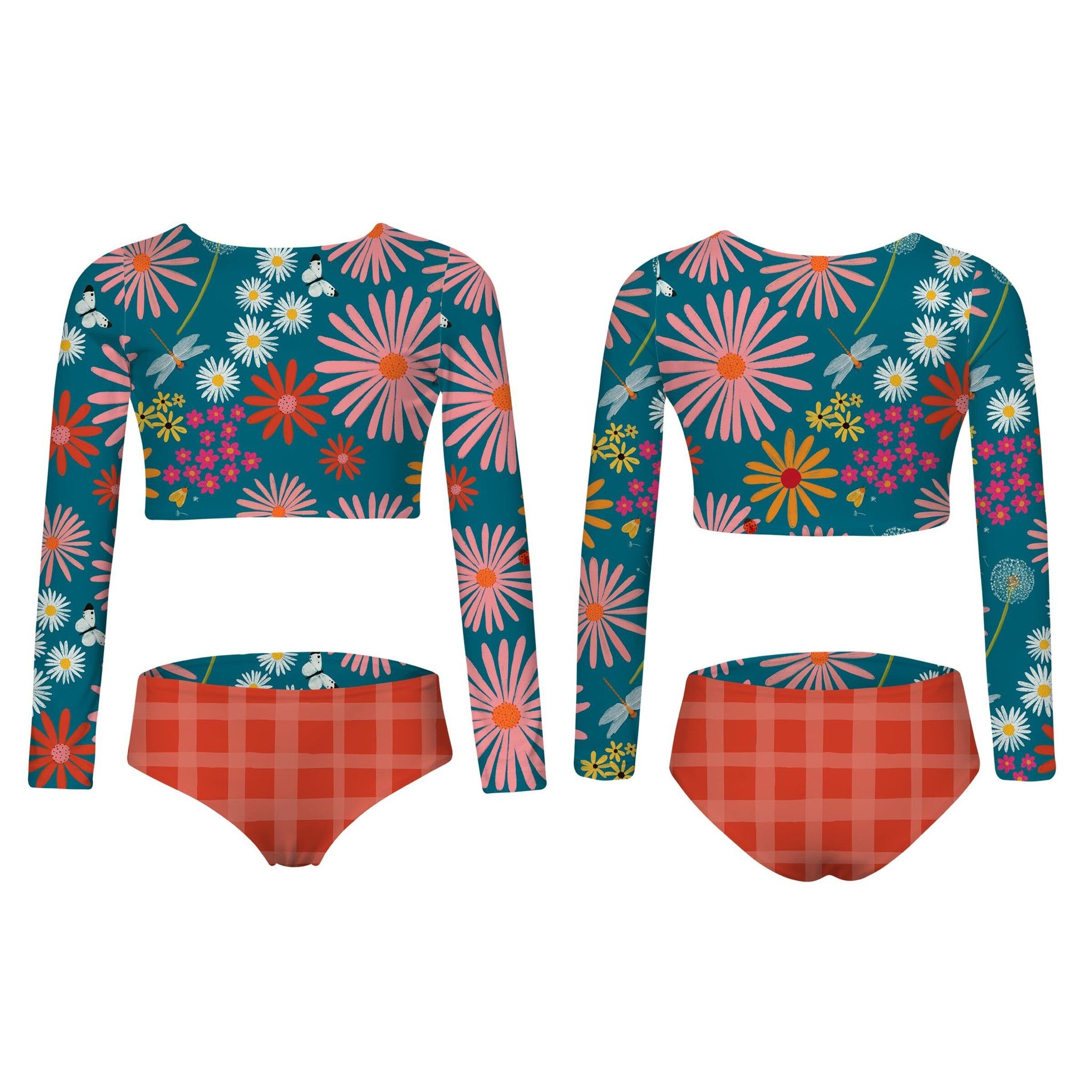 SUN LONGSLEEVE BIKINI- GARDEN AZUL