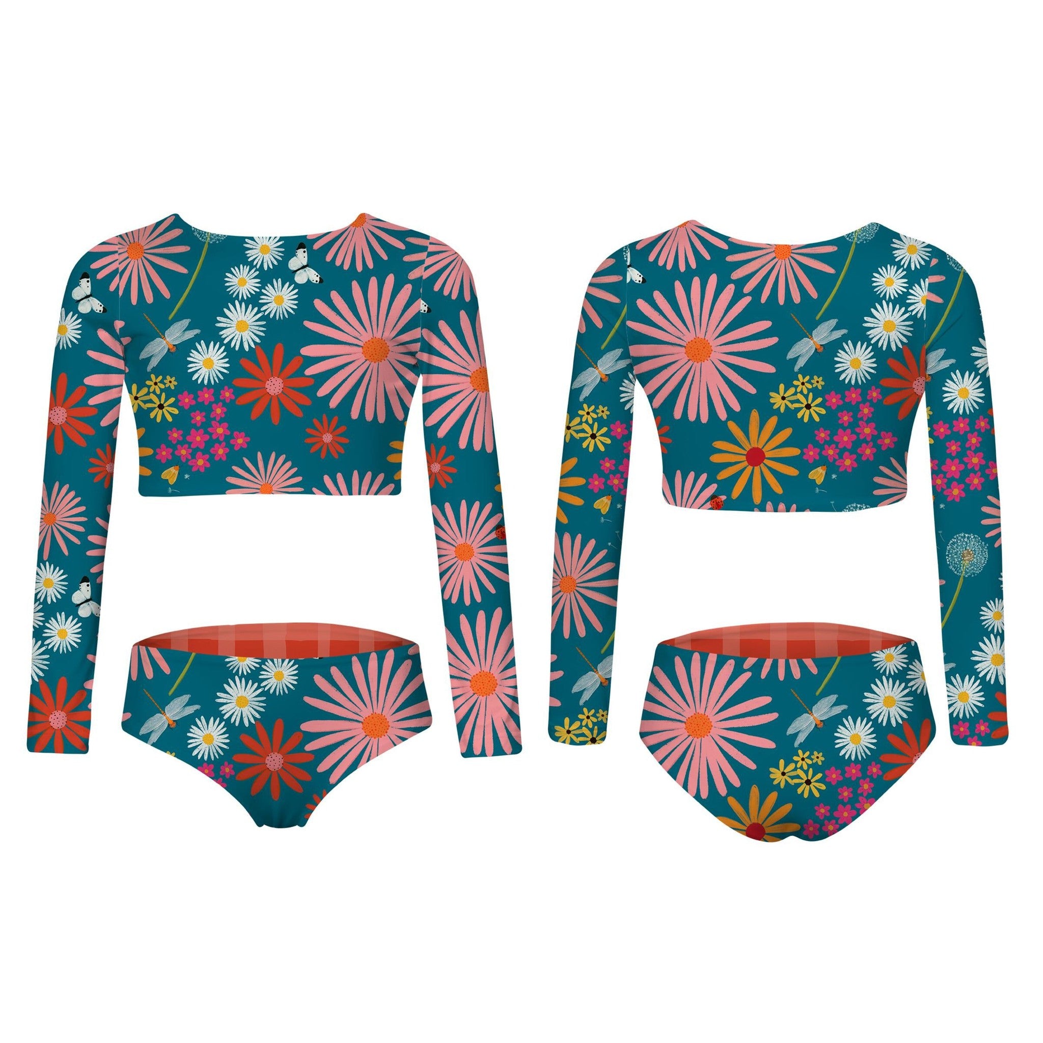 SUN LONGSLEEVE BIKINI- GARDEN AZUL