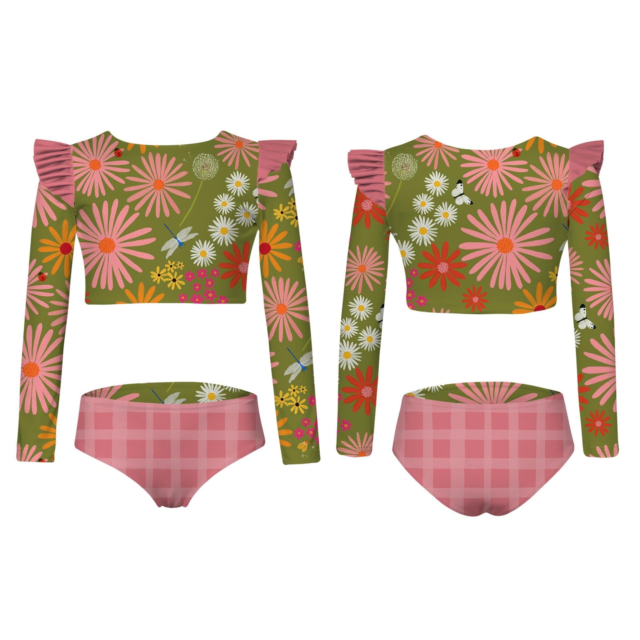 SUN LONGSLEEVE BIKINI- GARDEN VERDE