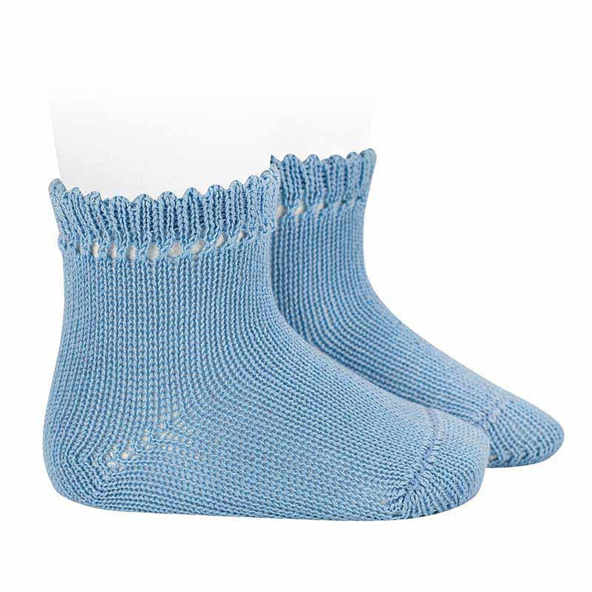 Perle Cotton Socks with Openwork - Several Colors