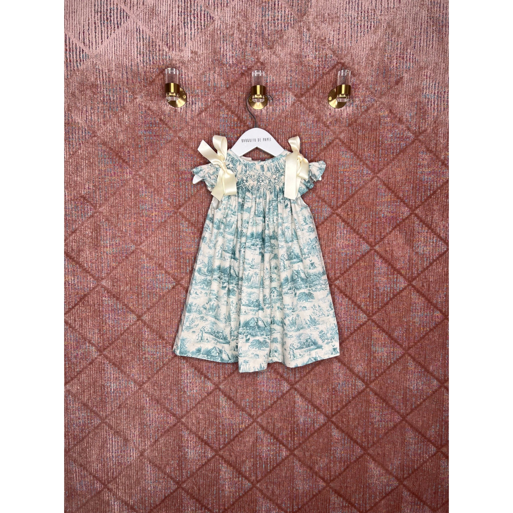 Toile Smocked Dress