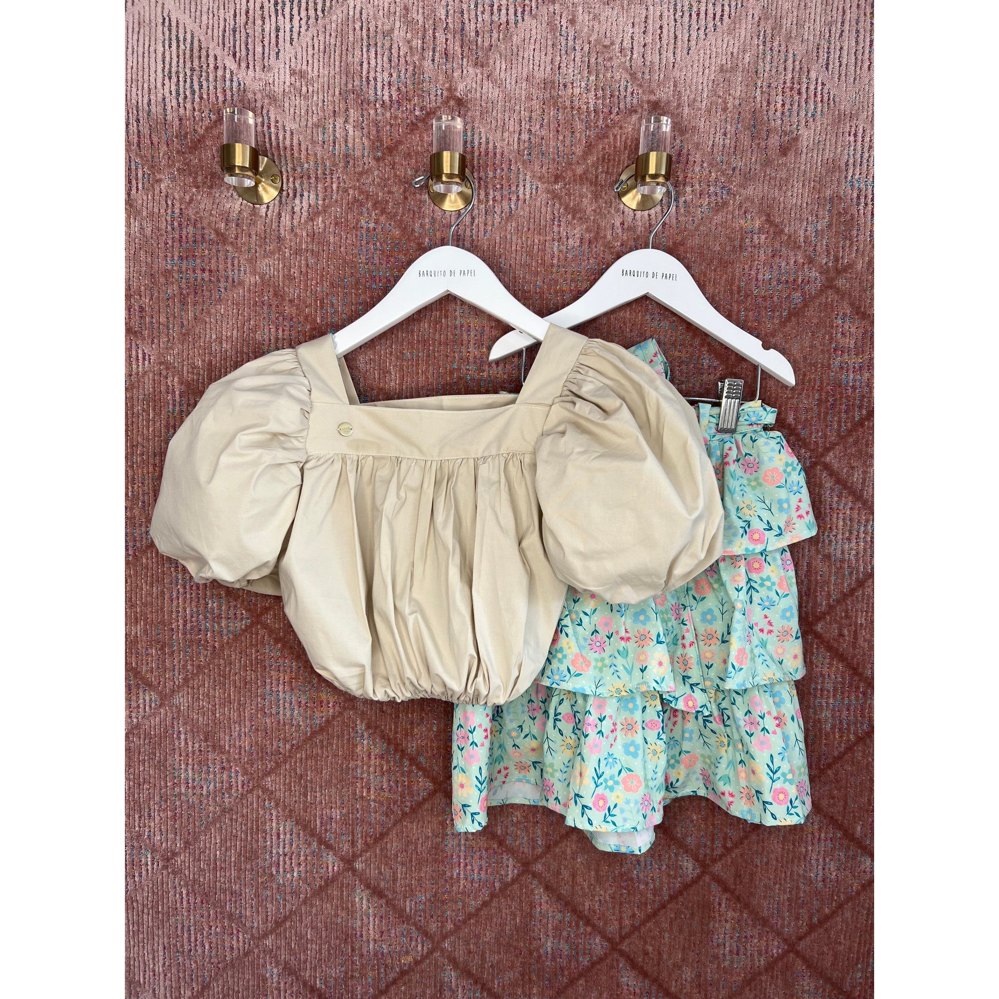 Lia Skirt Set - Beige