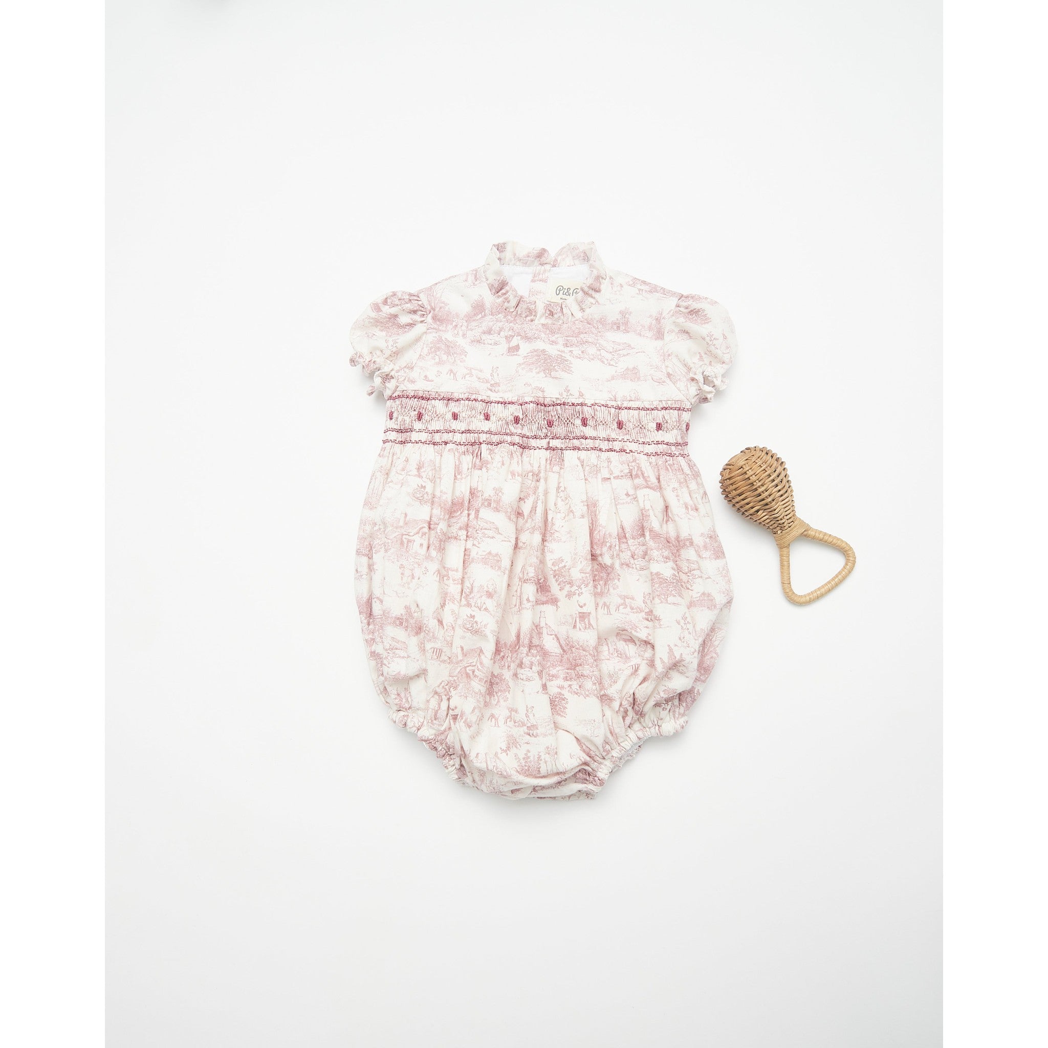 Pink Toile Romper