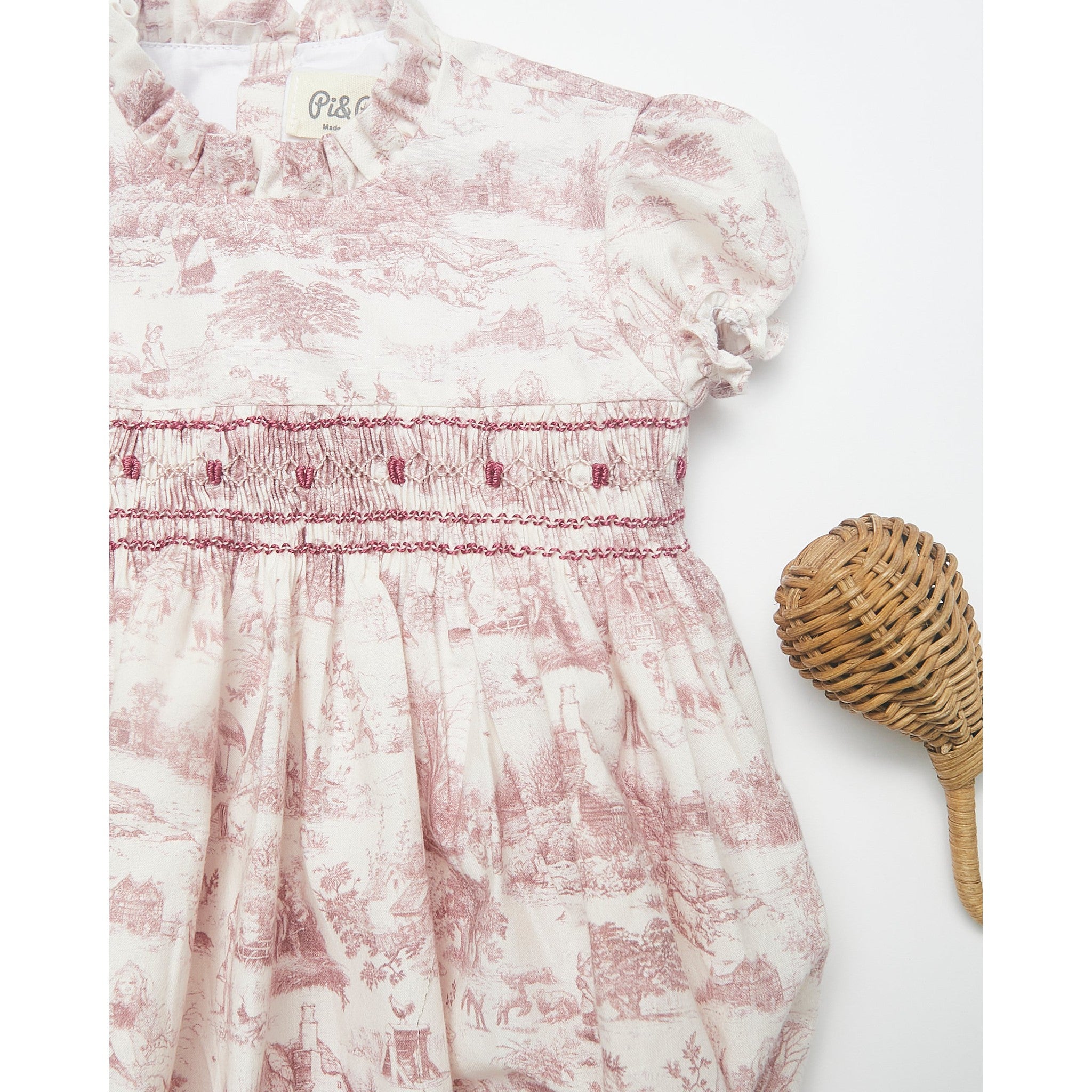 Pink Toile Romper