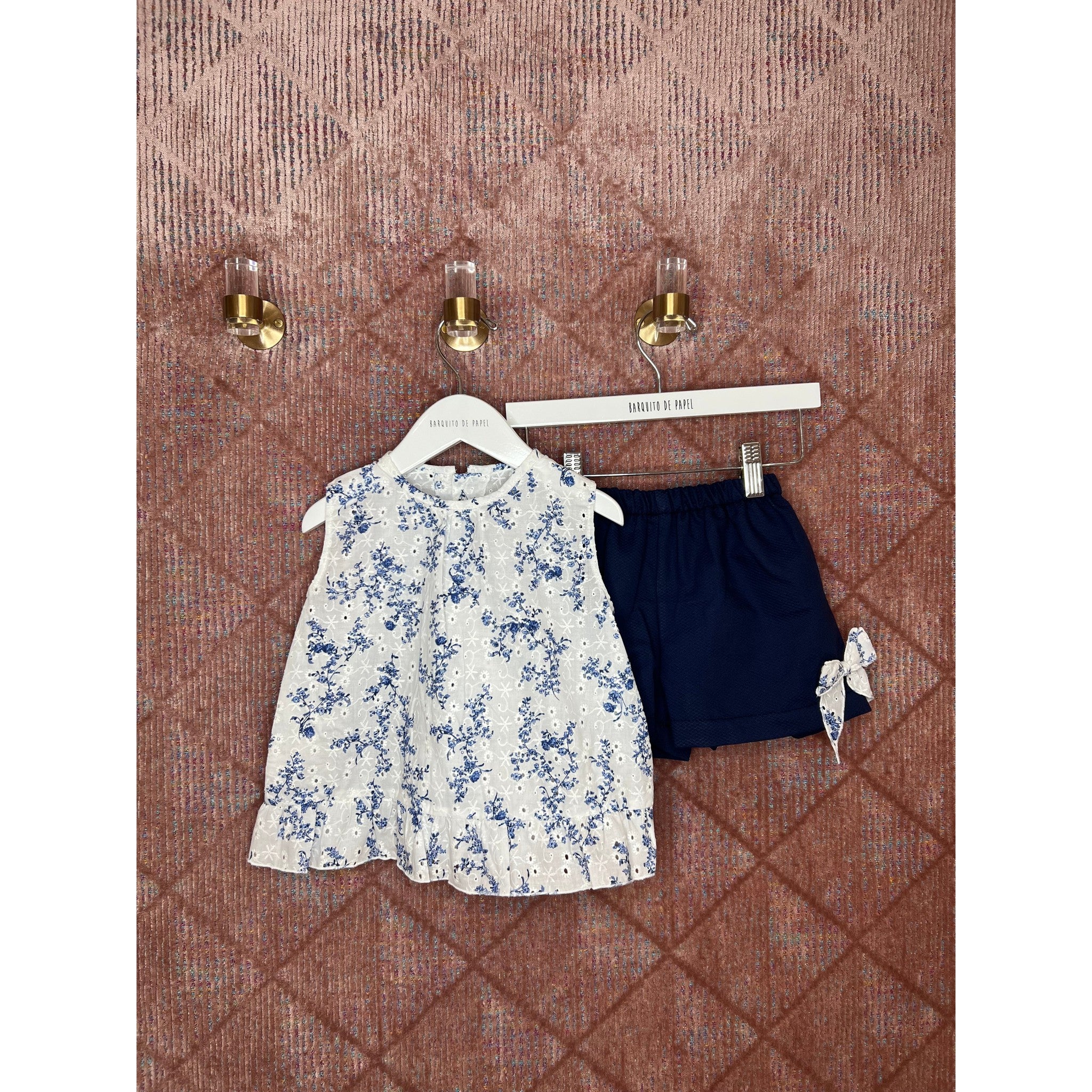 Eyelet Short Set