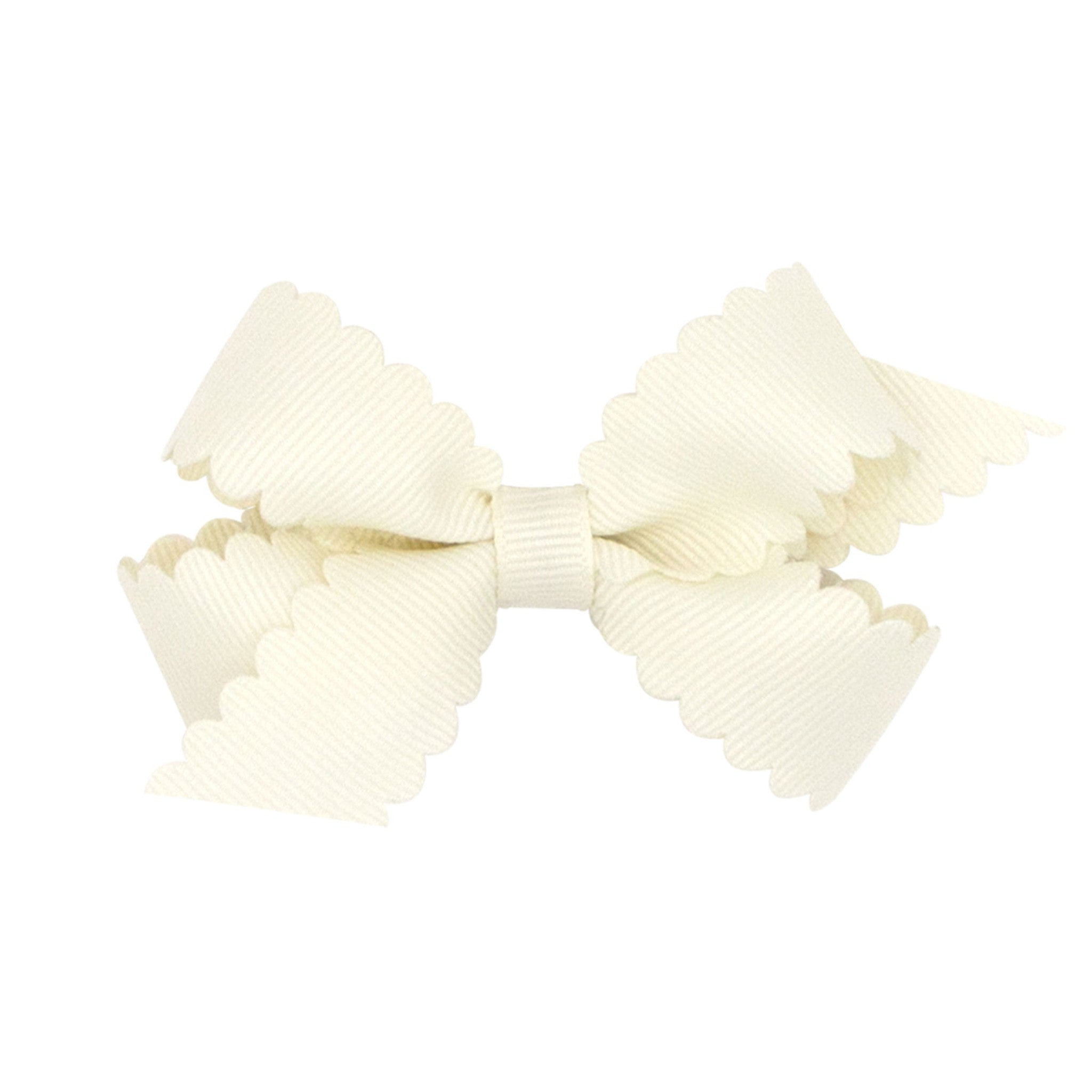 Mini Scalloped Edge Grosgrain Bow