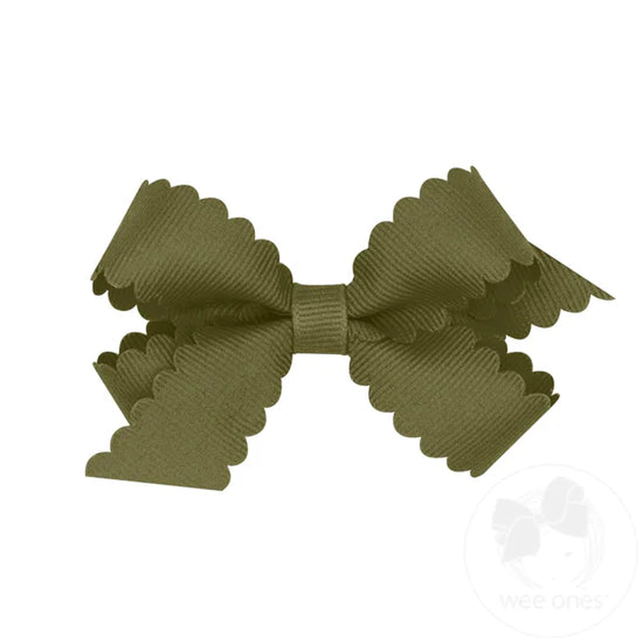 Mini Scalloped Edge Grosgrain Bow