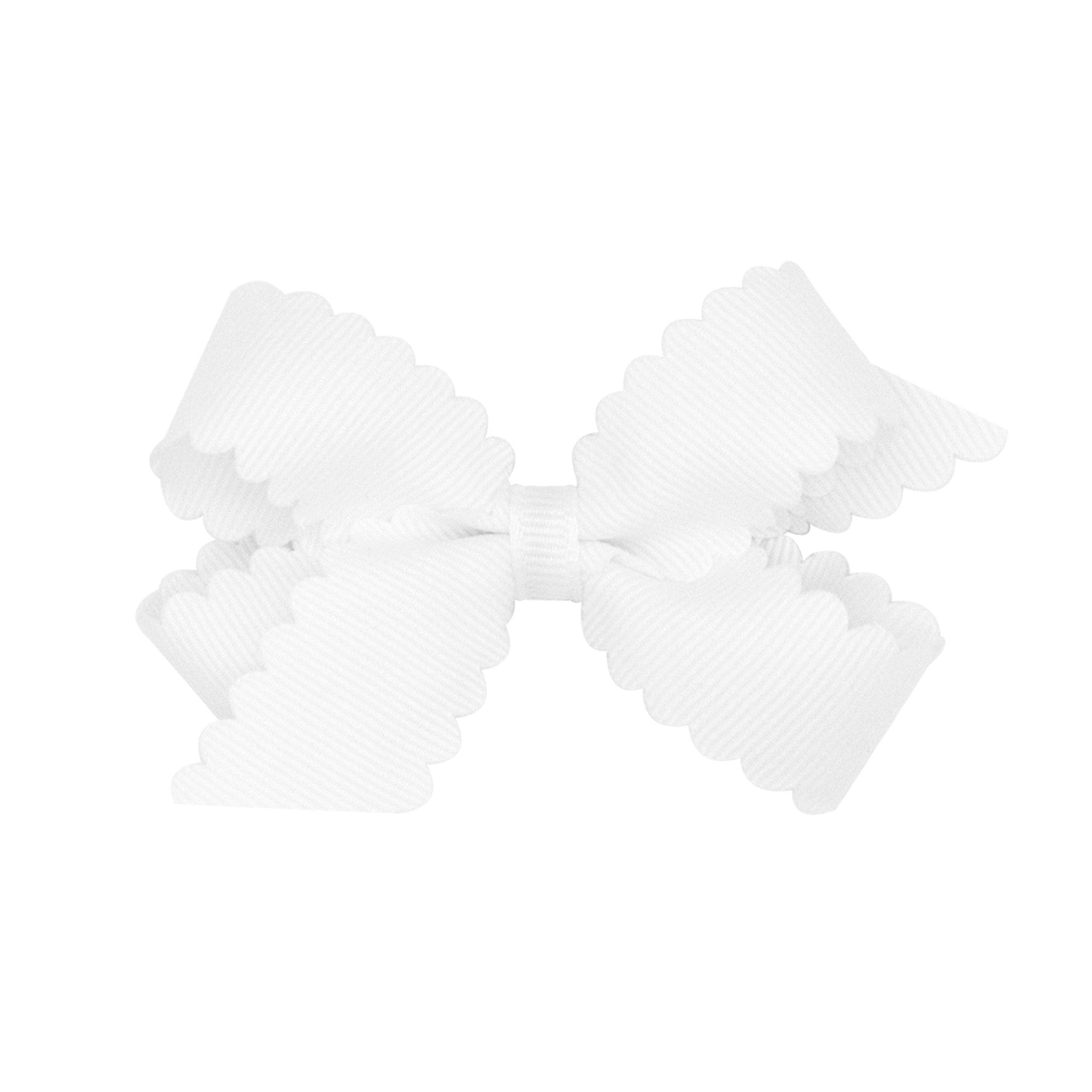 Mini Scalloped Edge Grosgrain Bow