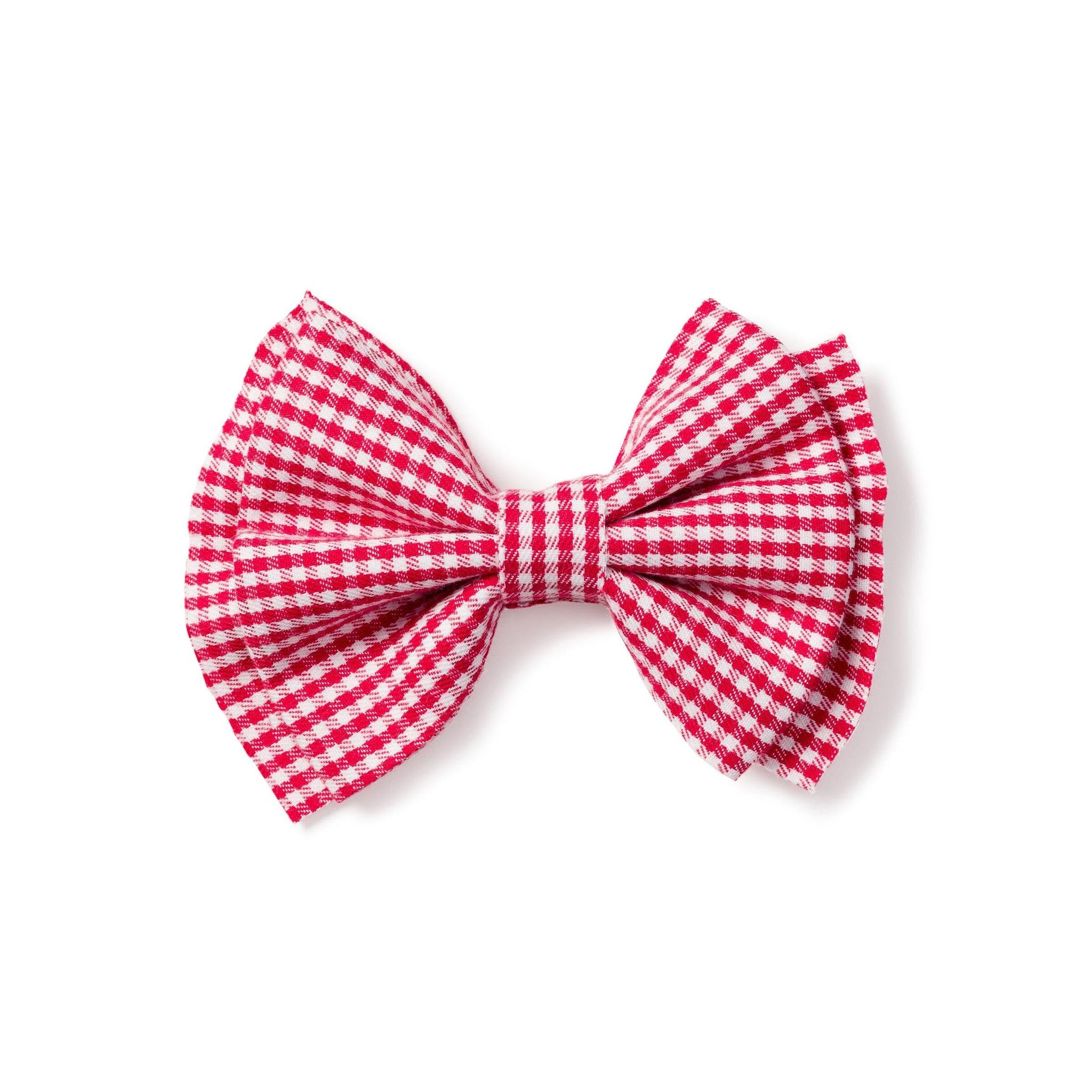 Red Mini Gingham Medium Bows