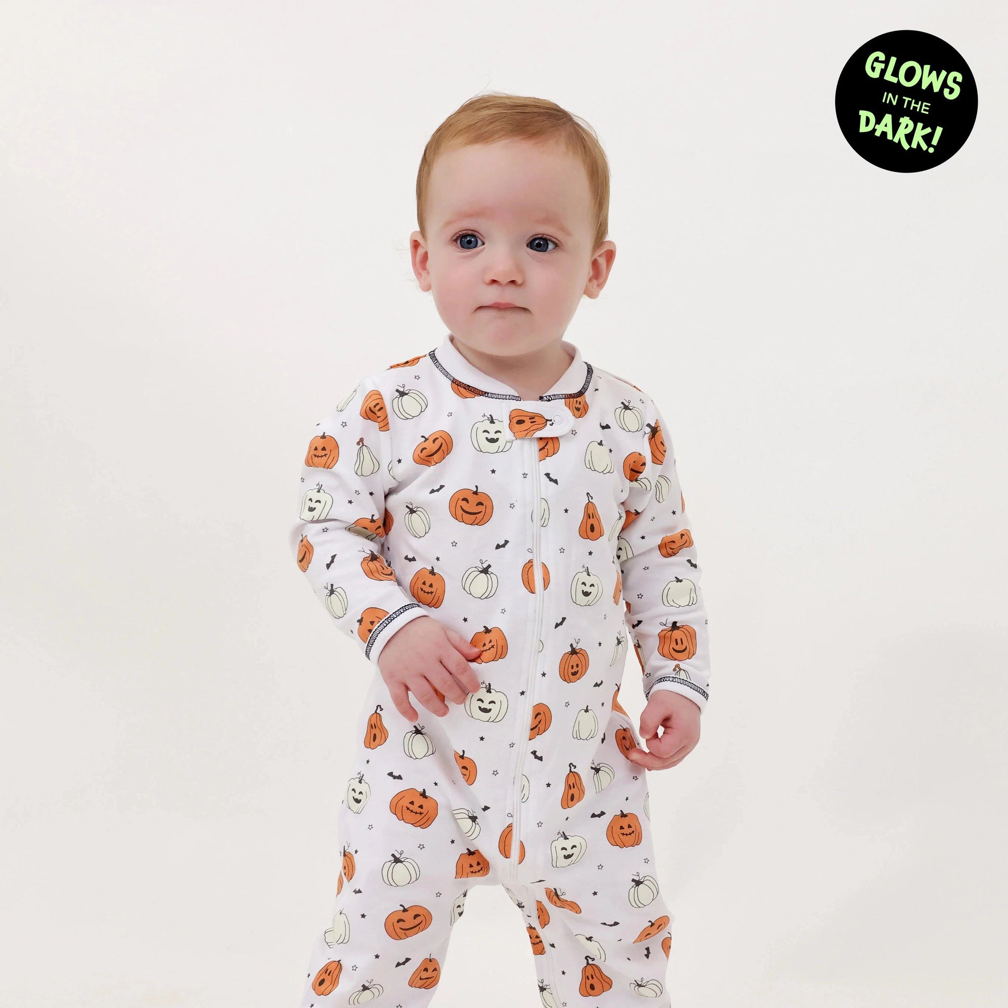 Spooky Pumpkins Glow-In-The-Dark Long Sleeve Pajama Set