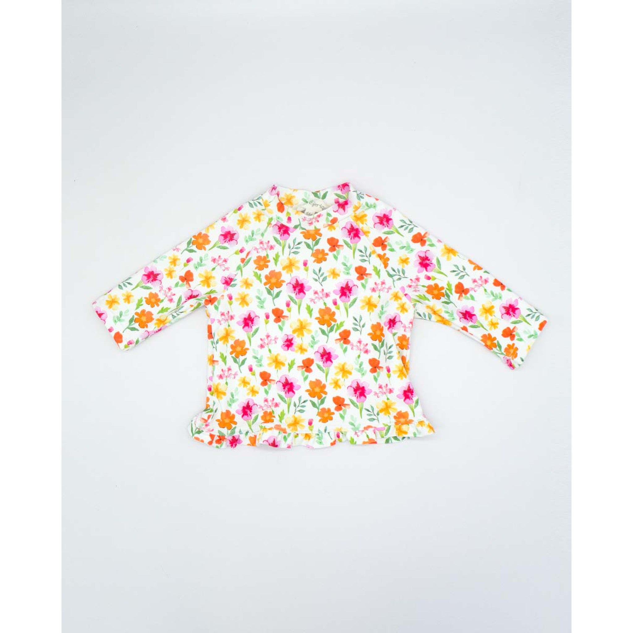 Multi Flower Rashguard Two Piece