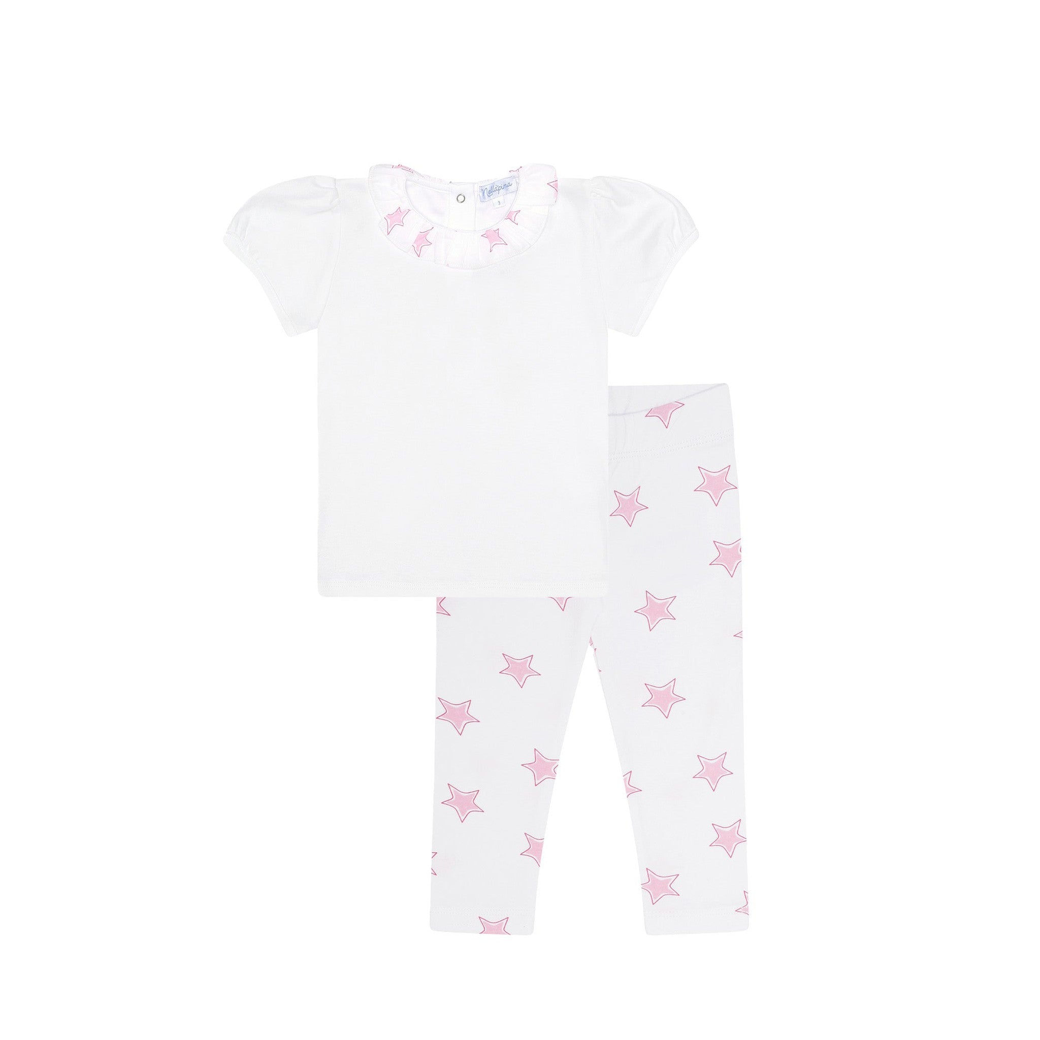 Pink Stars Pima Leggings Set