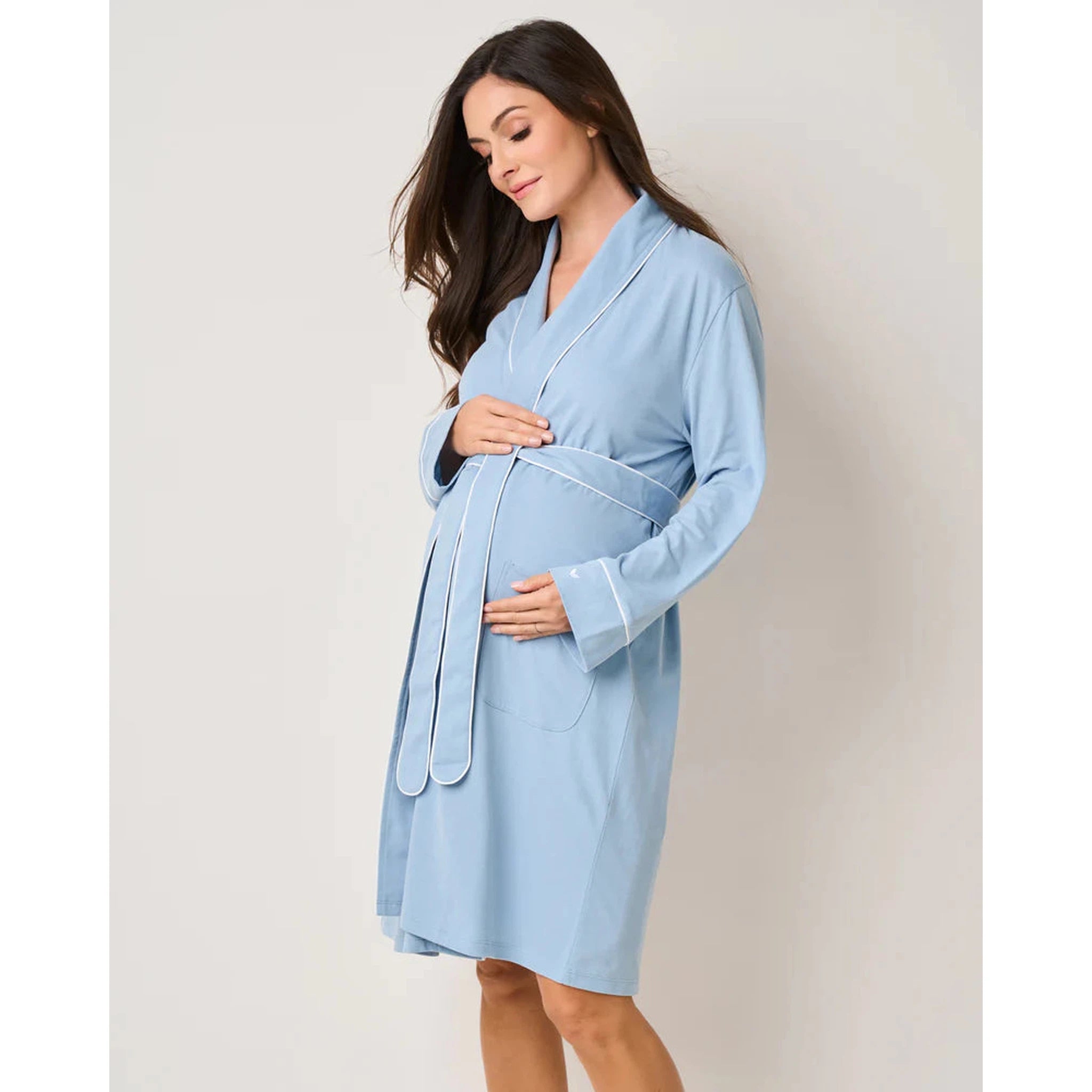 Luxe Pima Periwinkle Robe