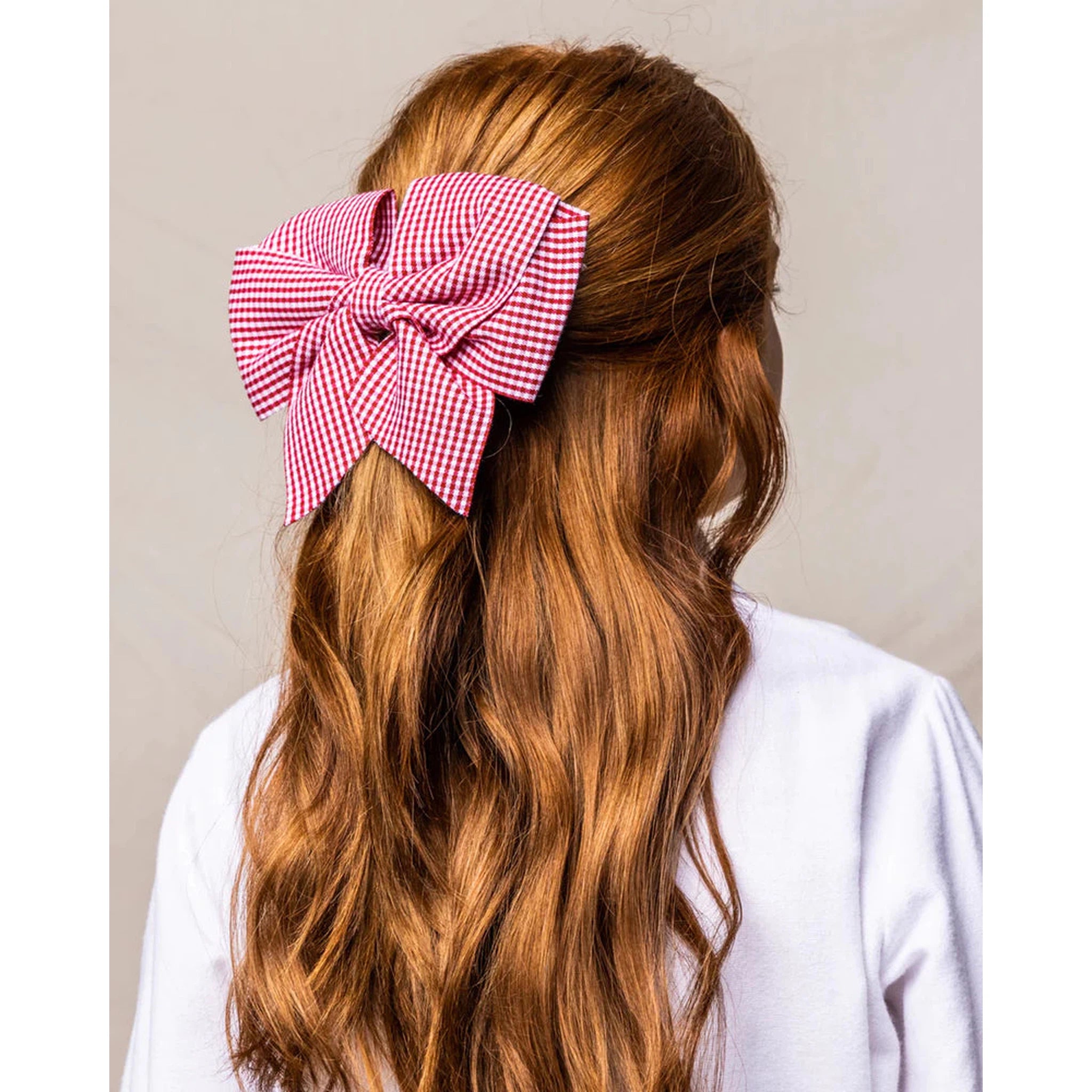 Red Mini Gingham Large Bows