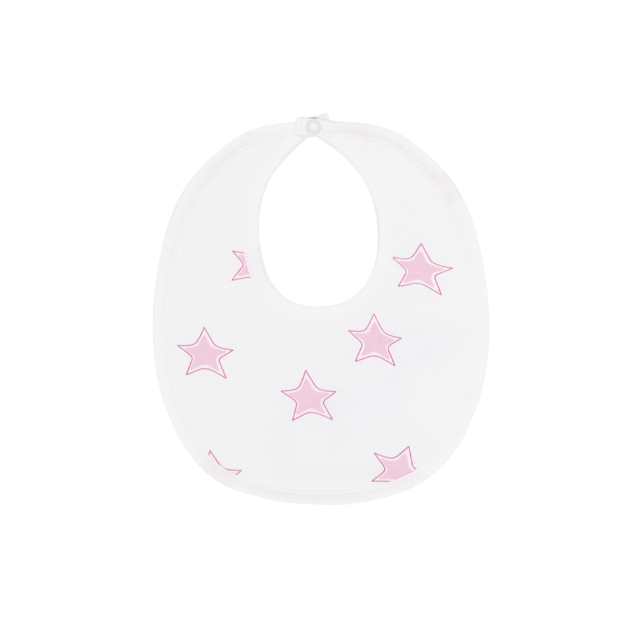 Pink Stars Pima Burp & Bib Set