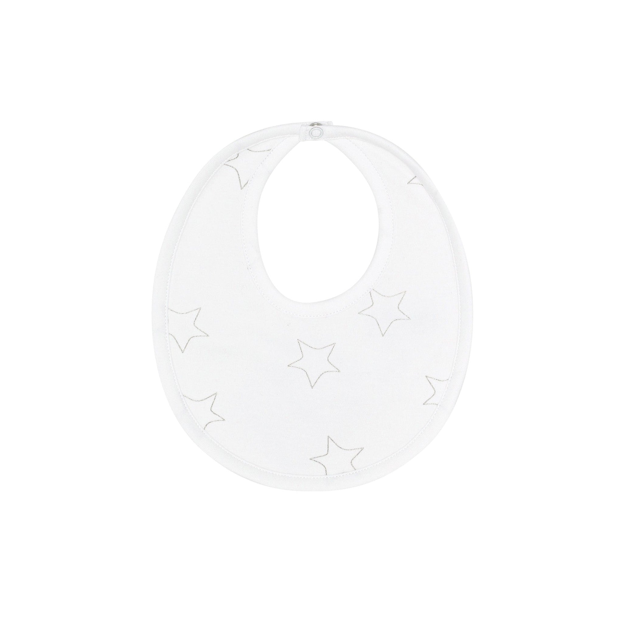 Grey Stars Pima Burp & Bib Set