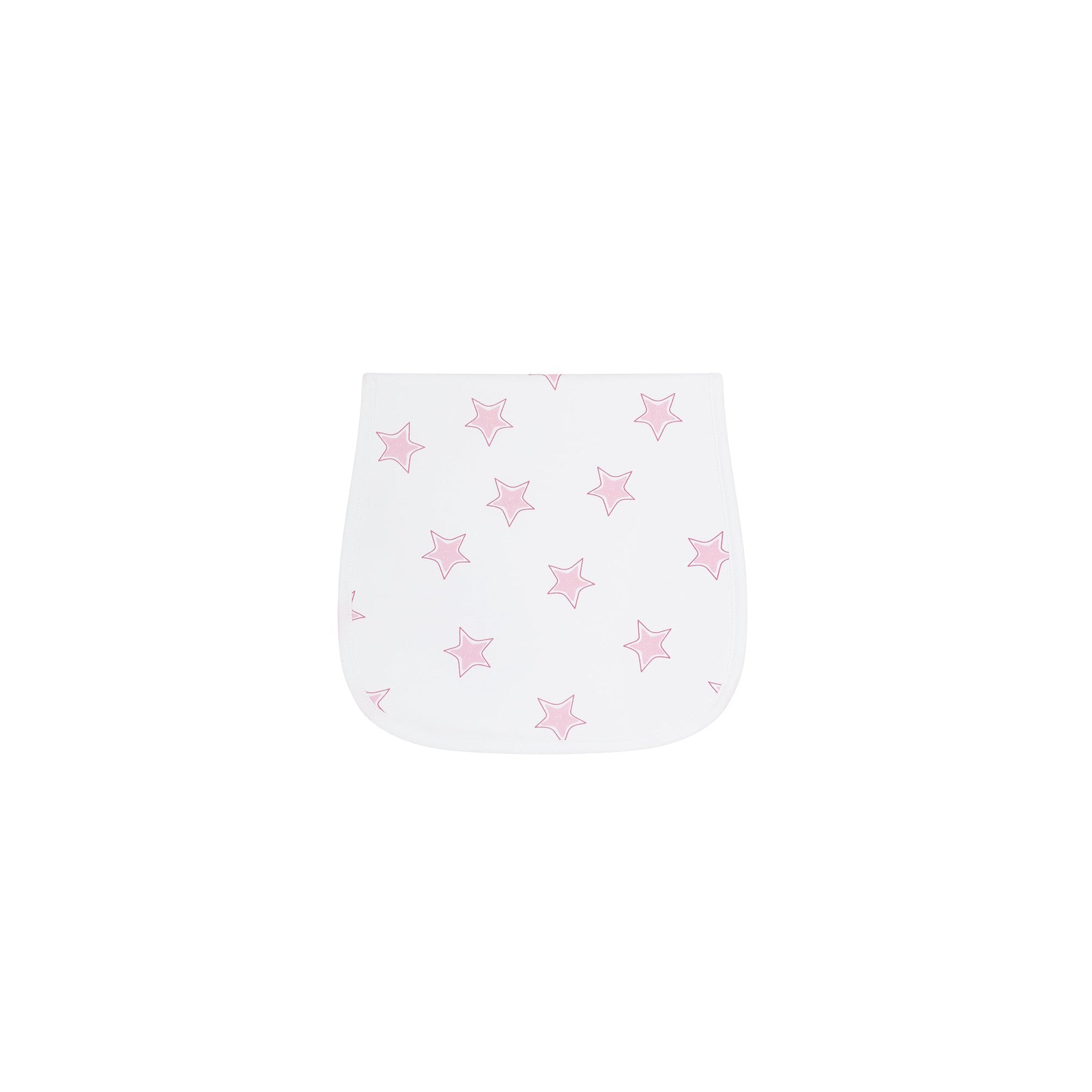 Pink Stars Pima Burp & Bib Set