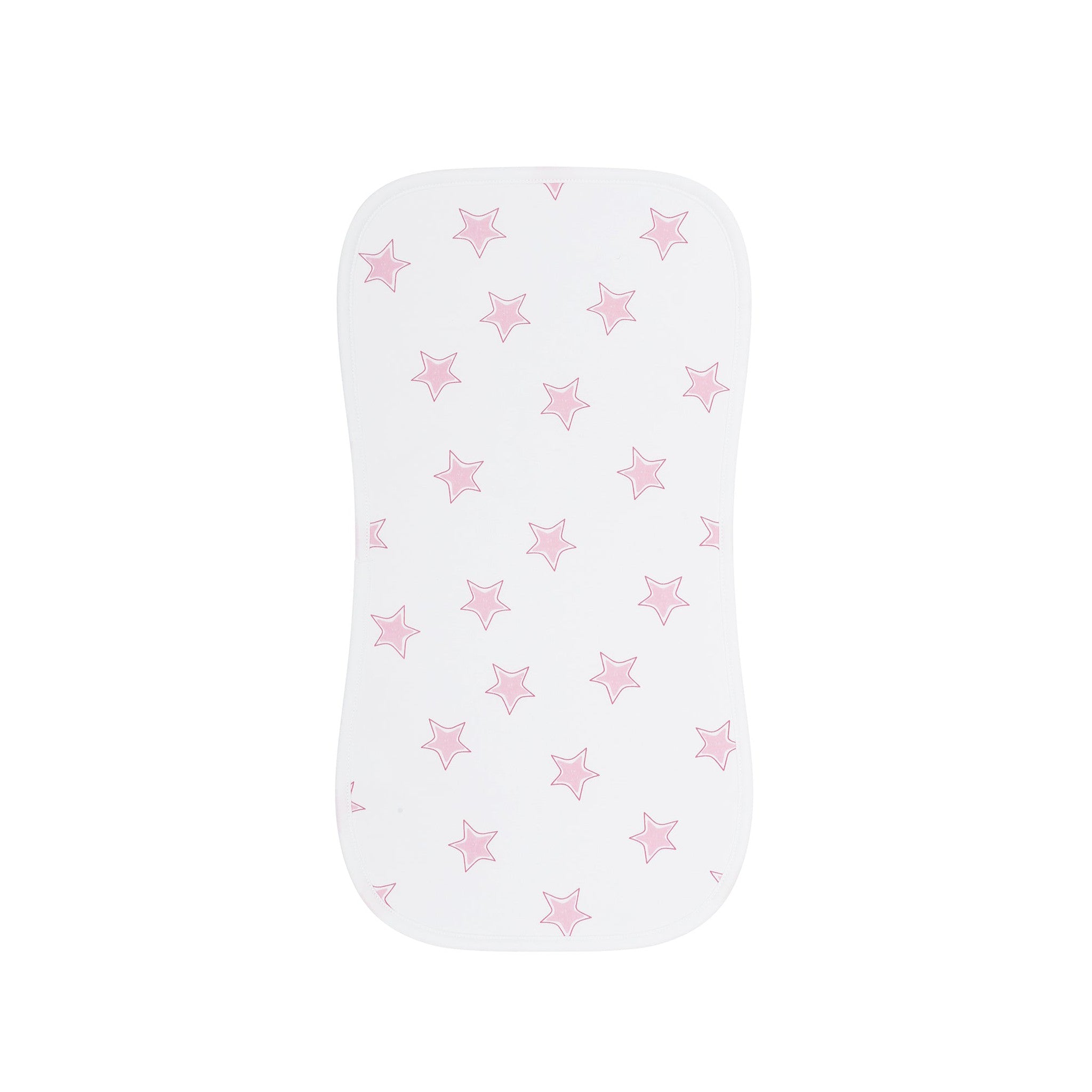 Pink Stars Pima Burp & Bib Set