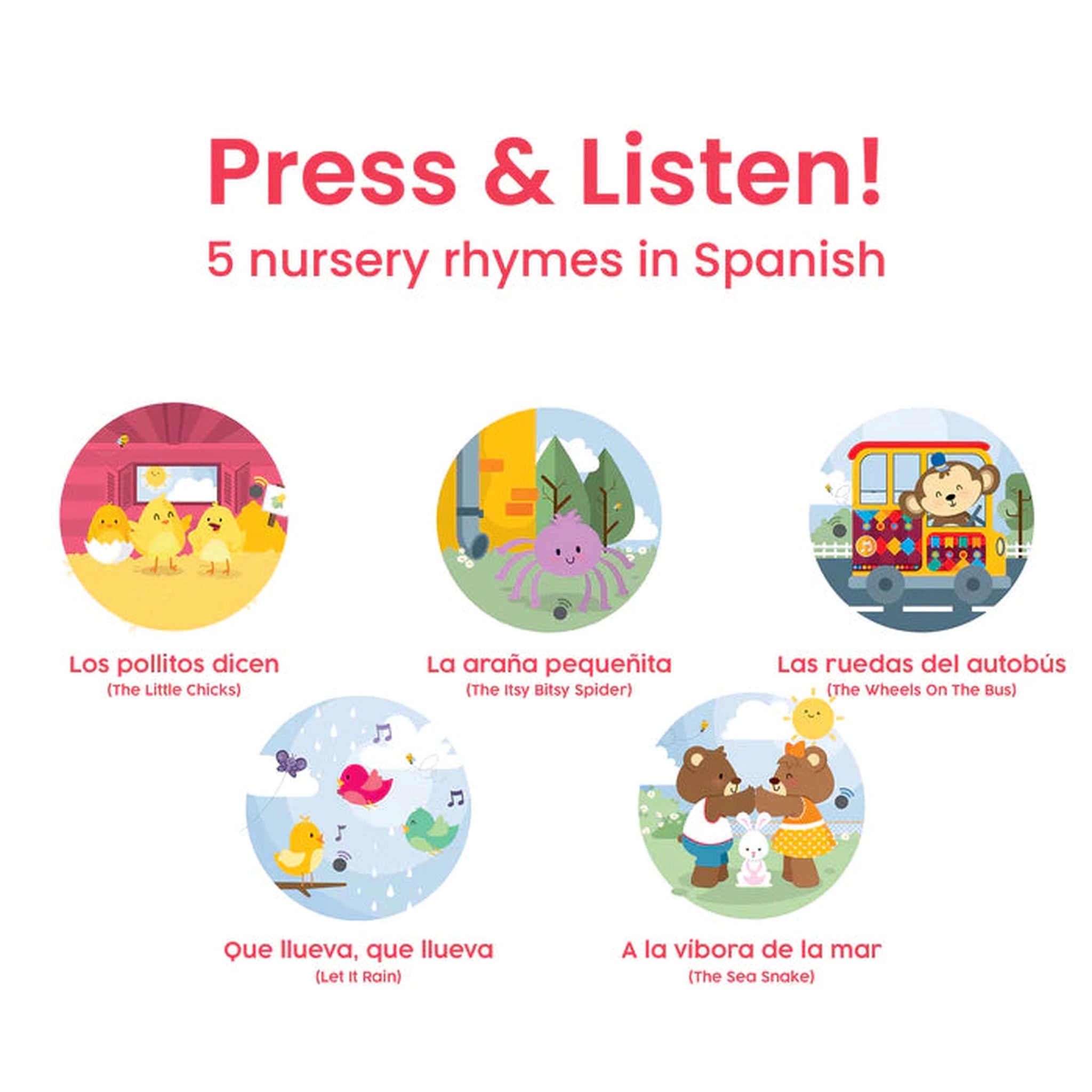 Los Pollitos Dicen & Other Nursery Rhymes Musical Book