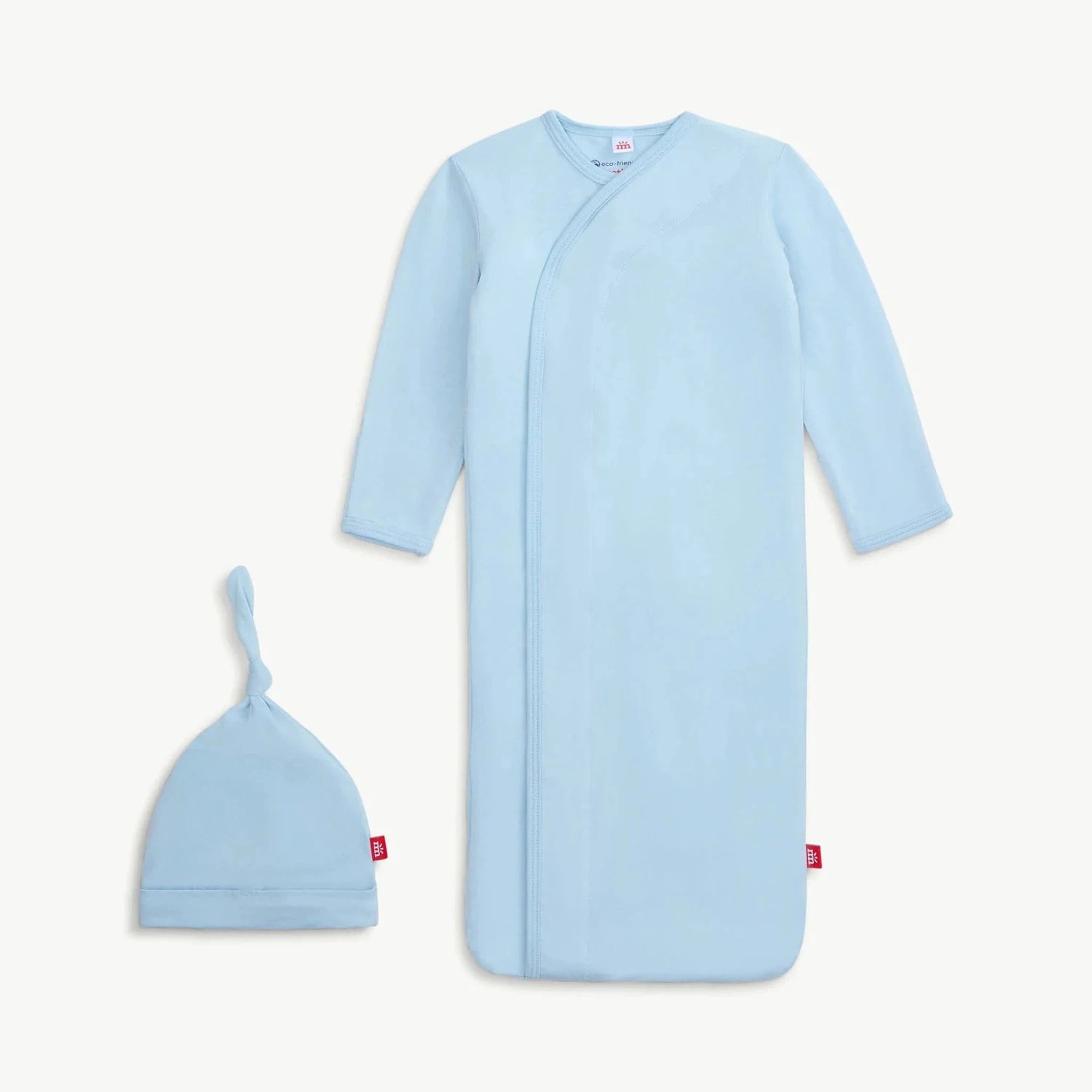 modal magnetic cozy sleeper gown + hat set - Several Colors