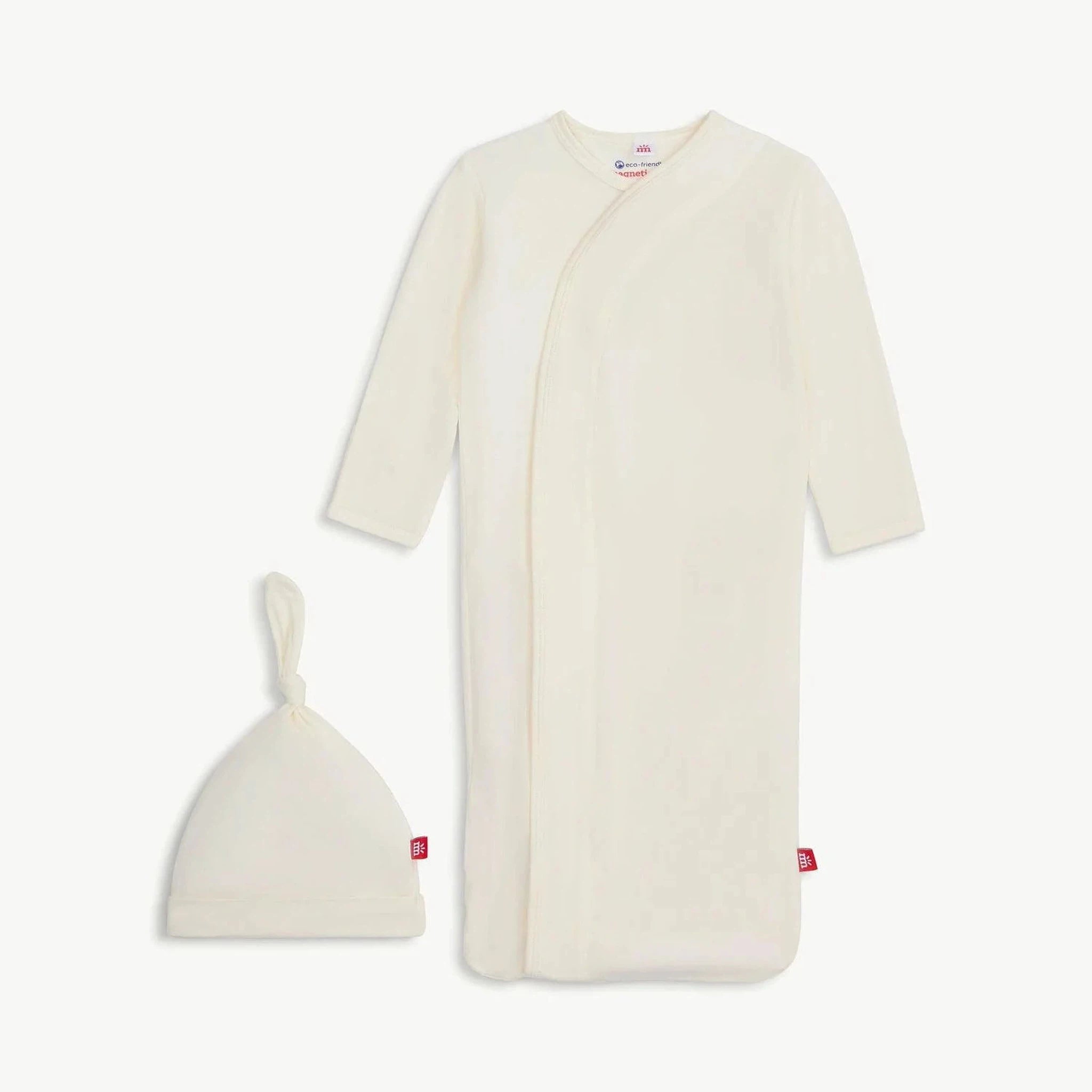 modal magnetic cozy sleeper gown + hat set - Several Colors