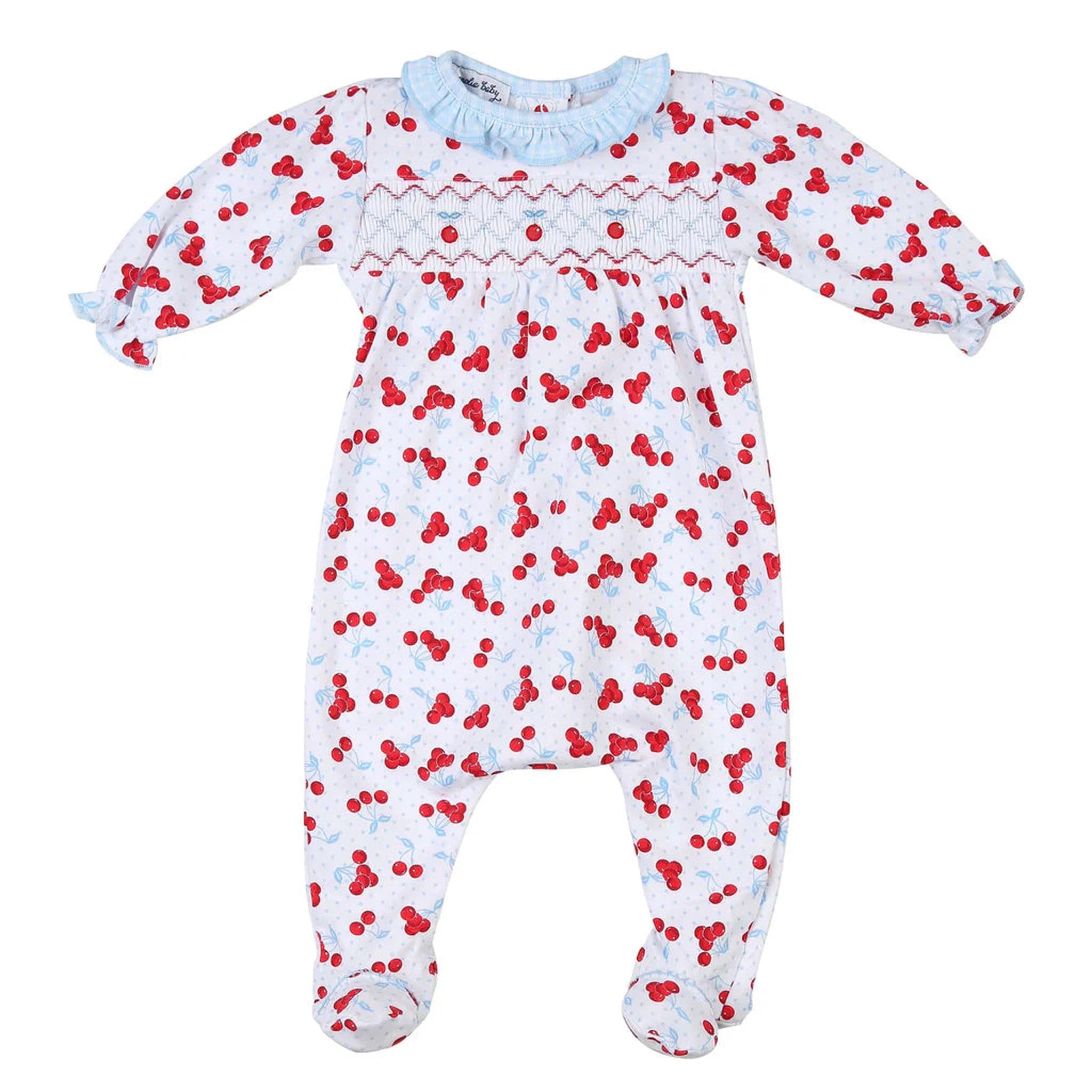 Sweet Cherries Smocked Footie