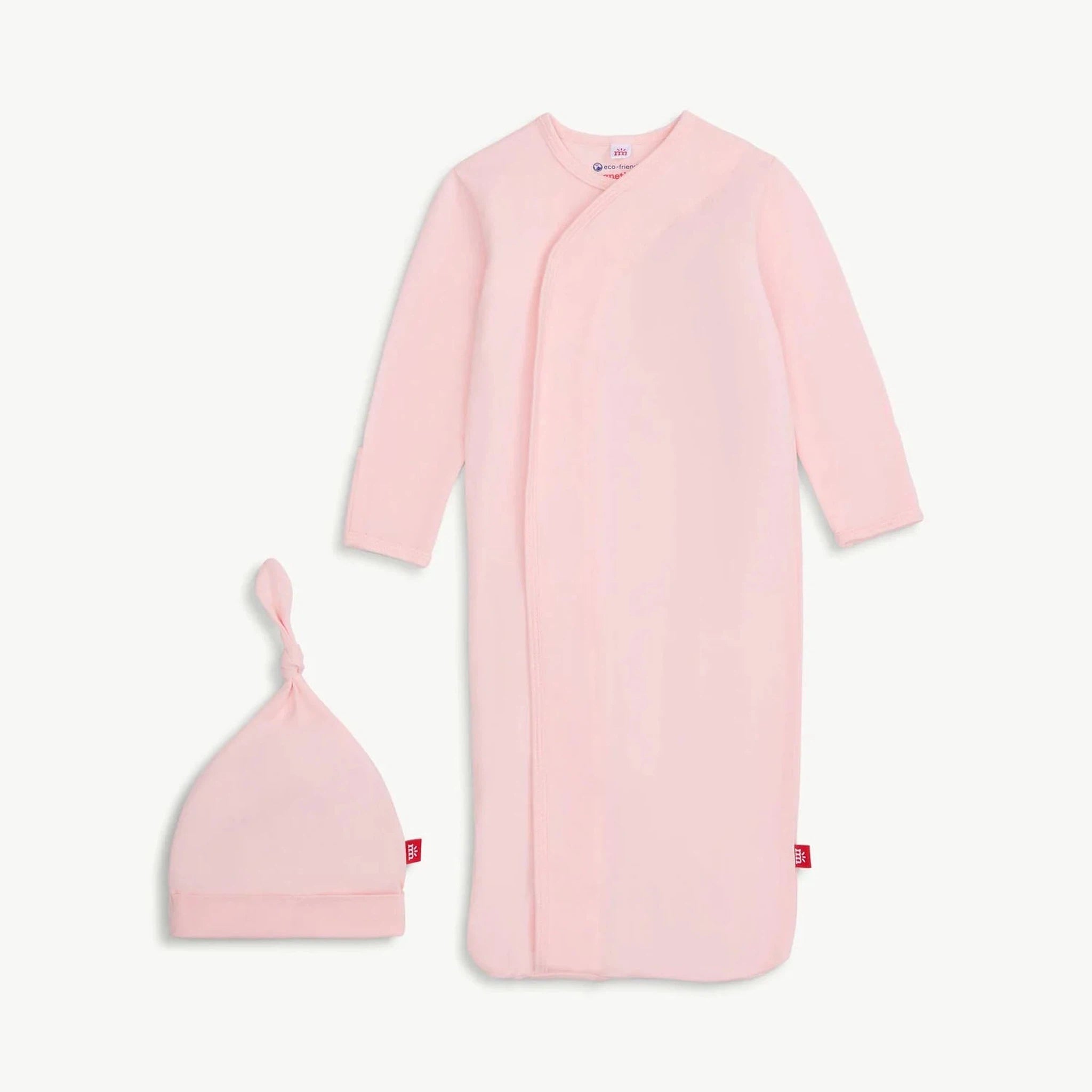 modal magnetic cozy sleeper gown + hat set - Several Colors