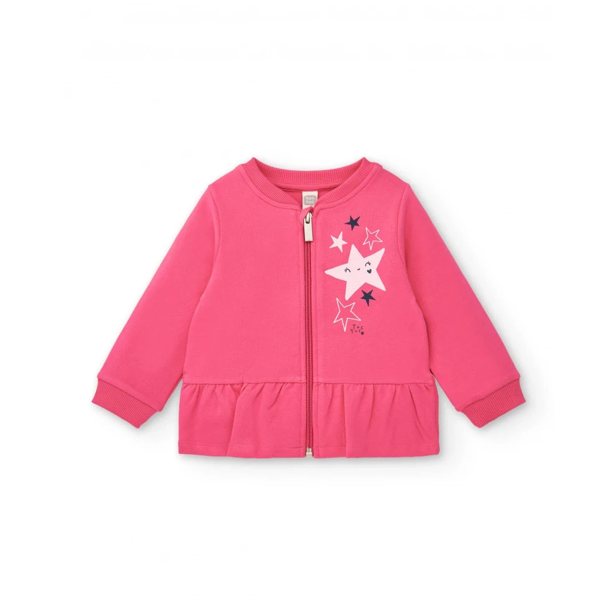 Pink plush jacket with leggings set