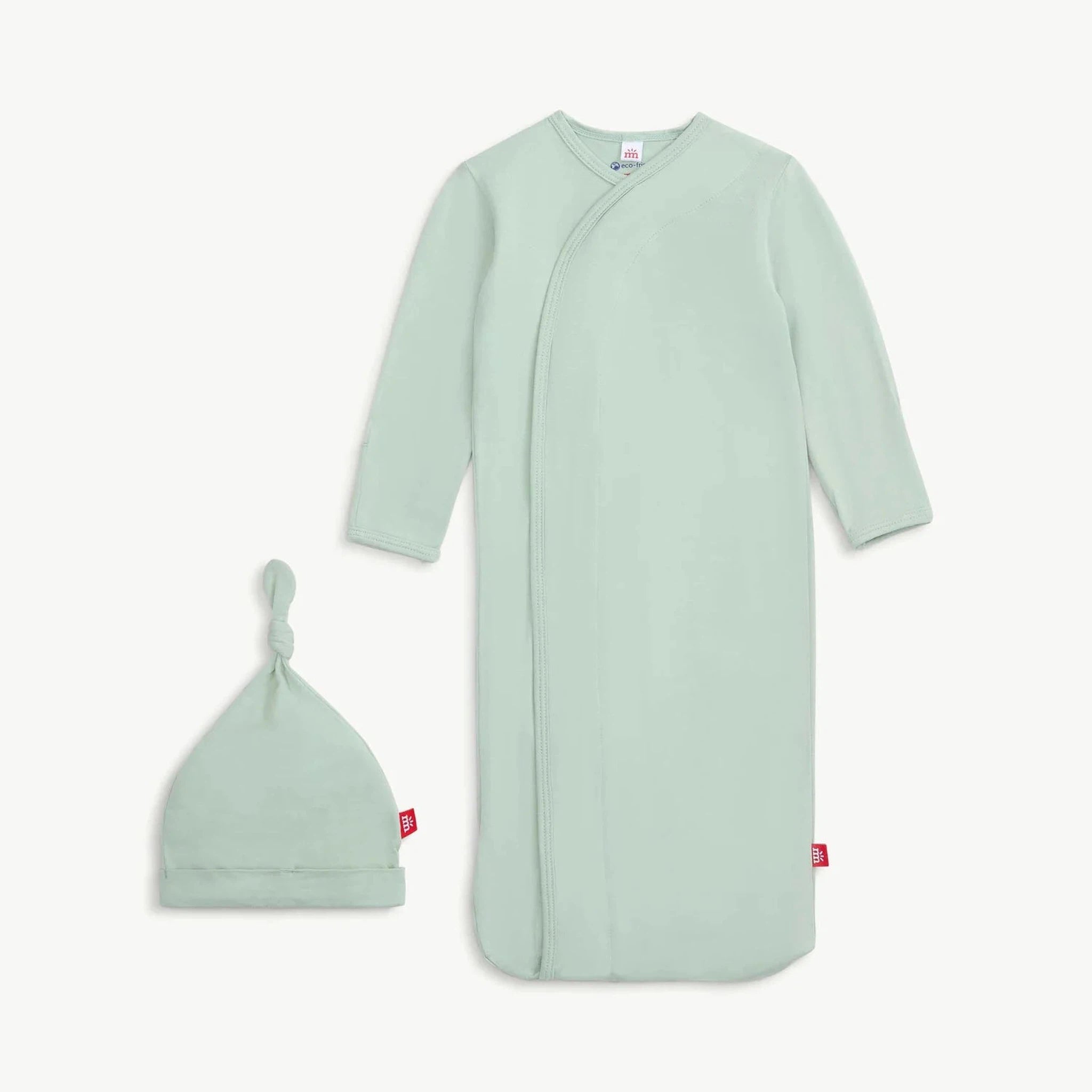 modal magnetic cozy sleeper gown + hat set - Several Colors