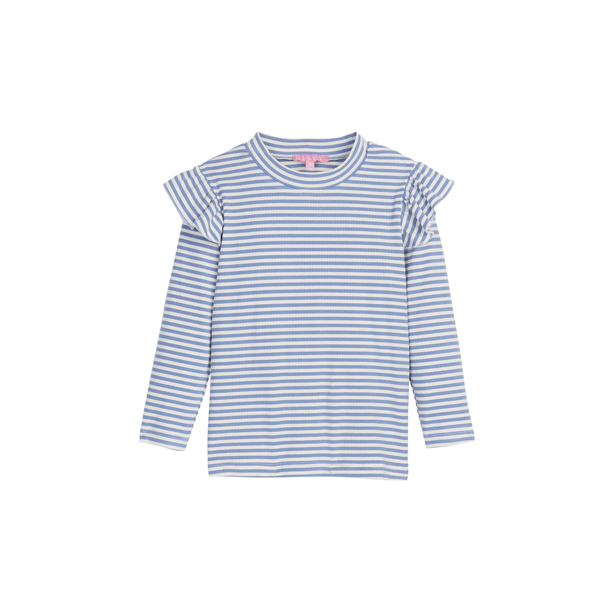 Sadie Top - French Blue Sparkle Stripe