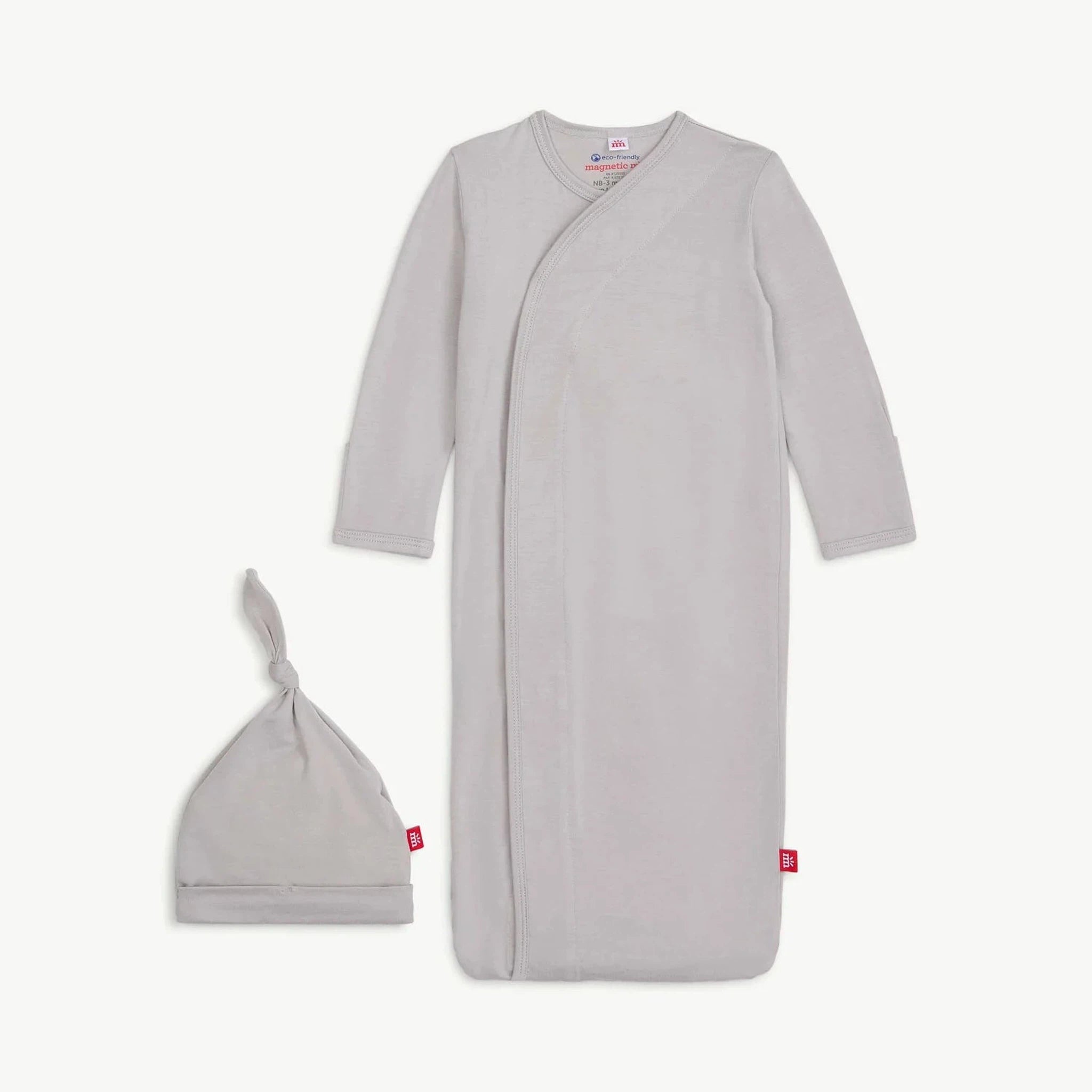 modal magnetic cozy sleeper gown + hat set - Several Colors